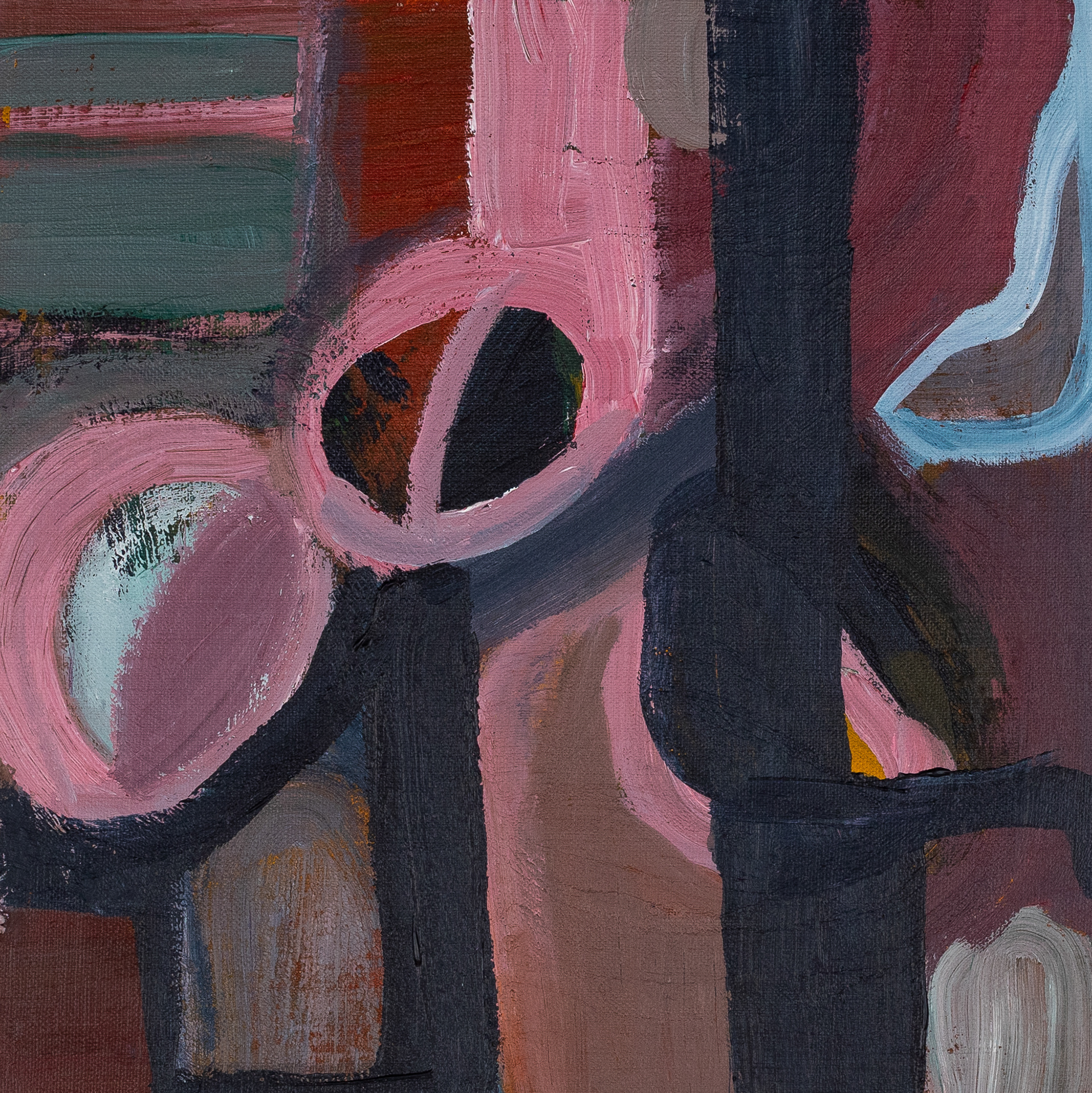 Barbican Architectural detail: Acrylic on Board; 30x 30