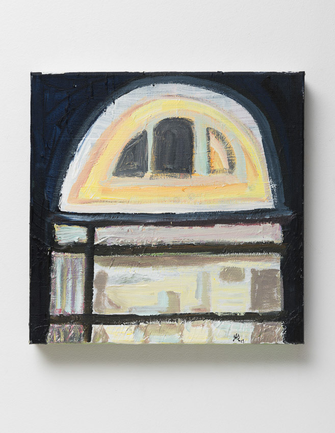 Frobisher Window at Night Acrylic on canvas 30 x 30 x 5