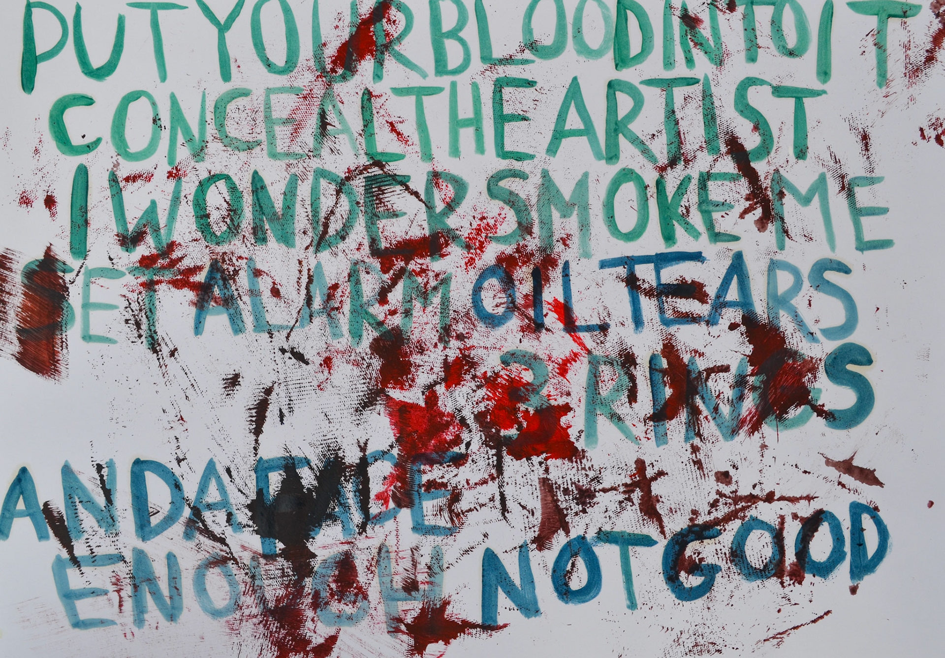 Tom Hall Boehringer, 'Painting thoughts: 5', oil and acrylic on paper (2020), 840 x 600mm.