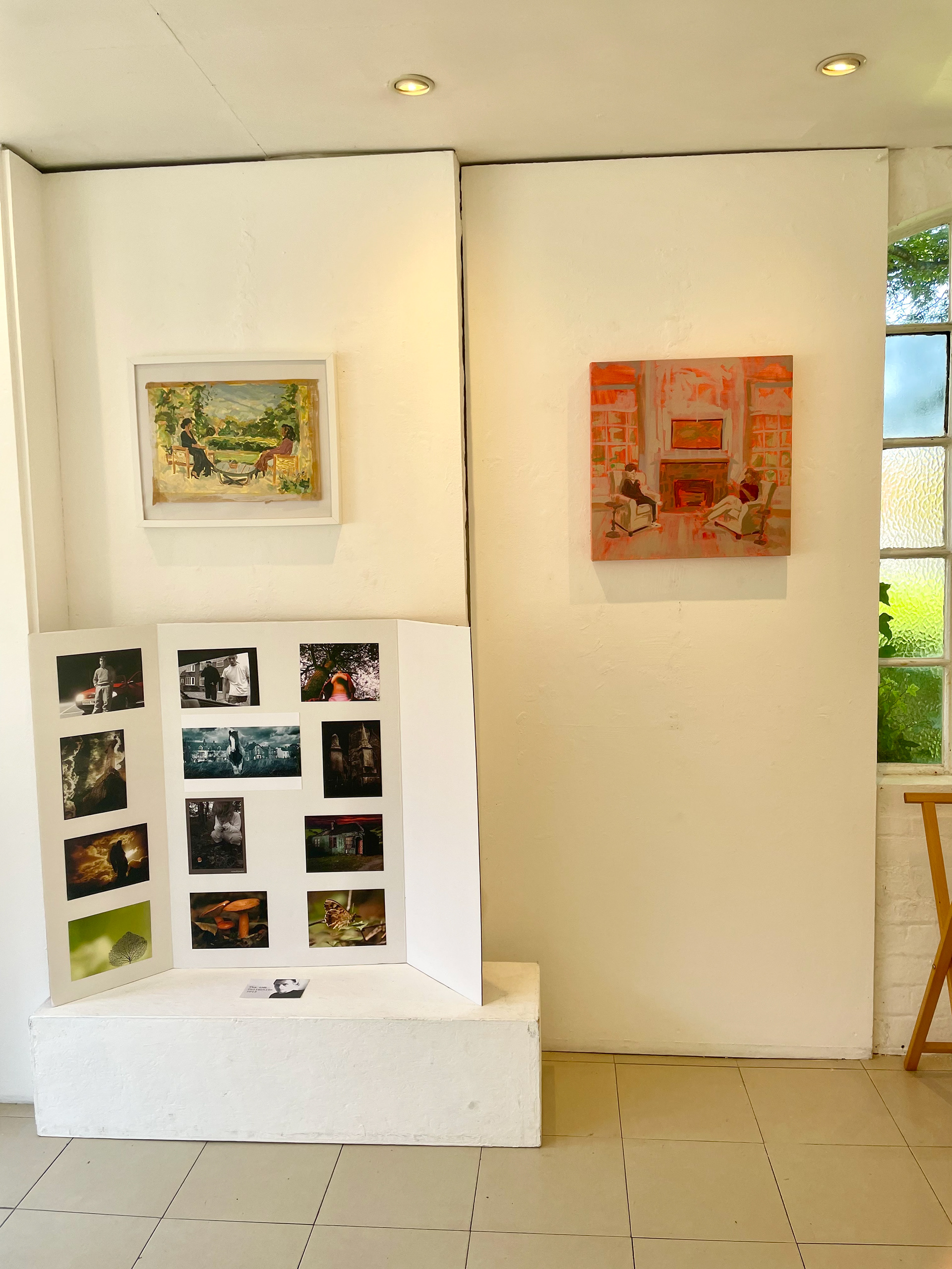 'Oprah' and 'Elliot' with a gallery of Leighton Hall's photography