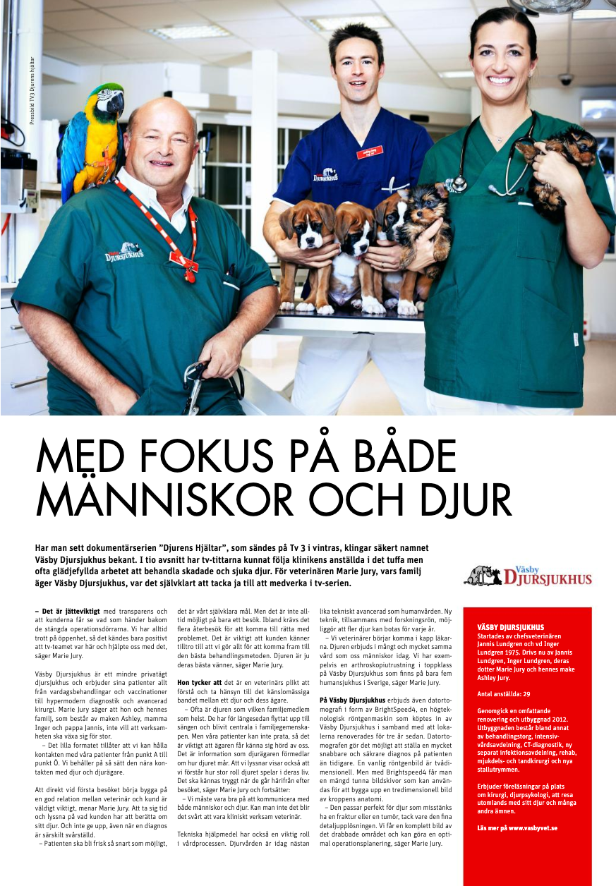 Advertorial: Väsby Djursjukhus (Crossmedia Communication)