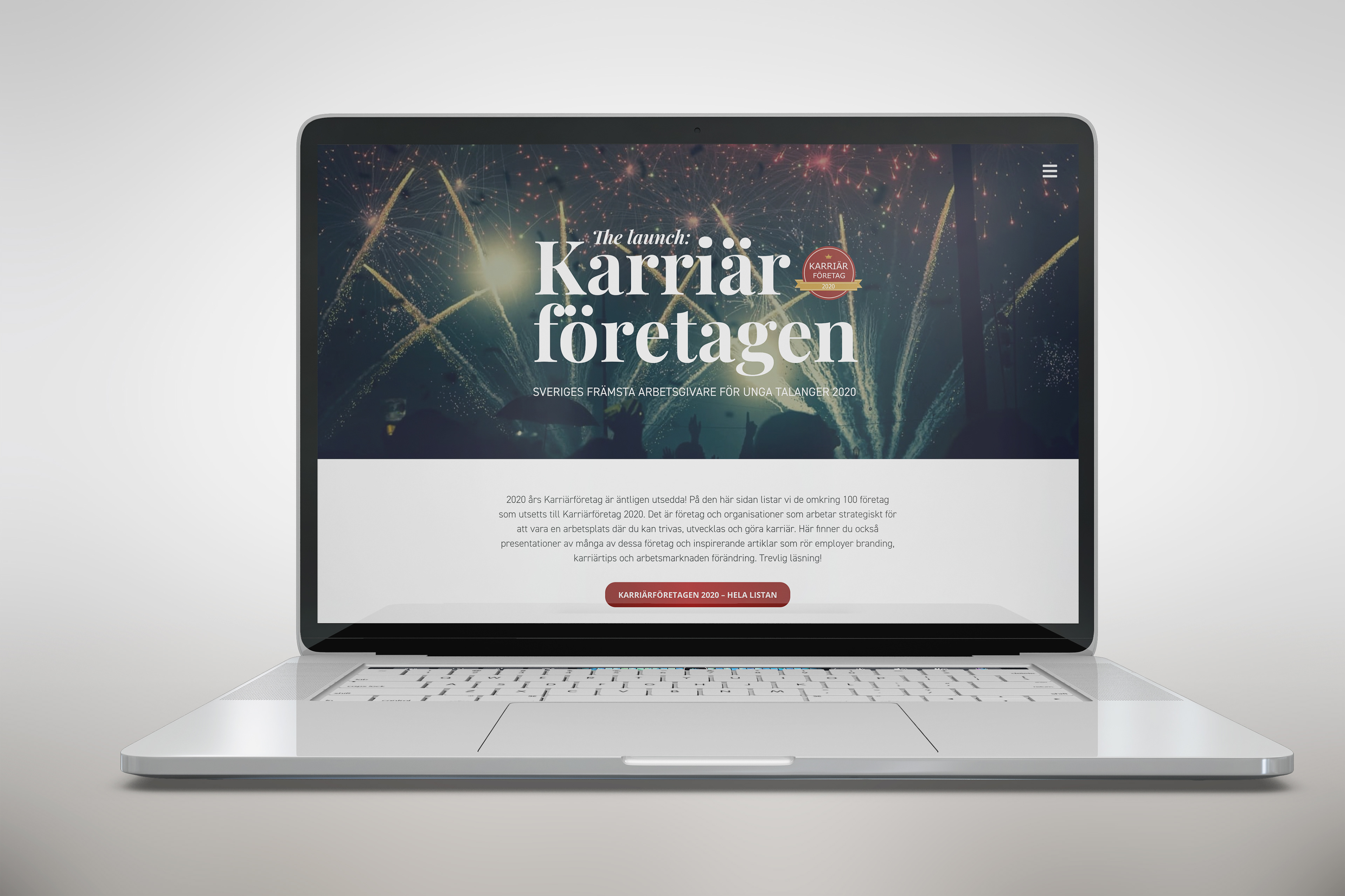 Webbdesign: Karriärföretagen (Spell Kommunikation)