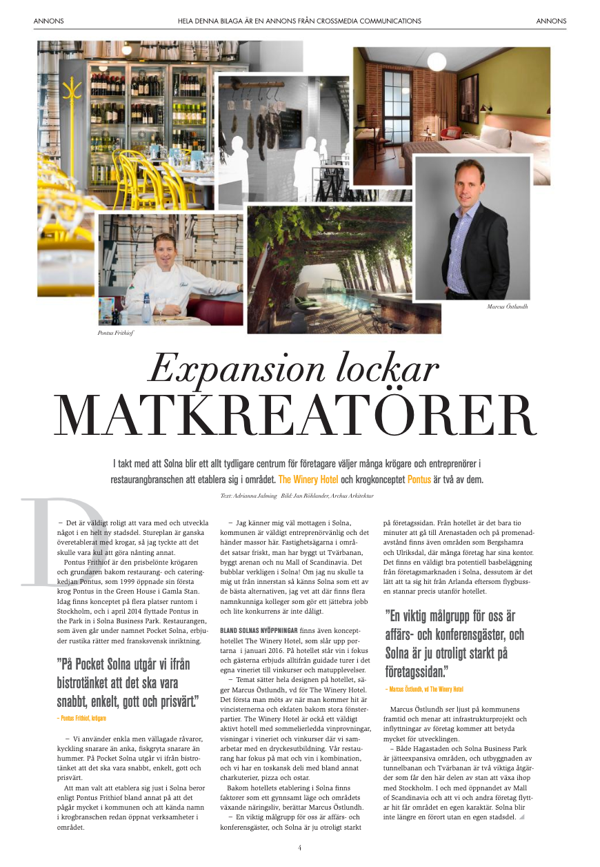 Tidningsbilaga: Solna stad (Crossmedia Communication)