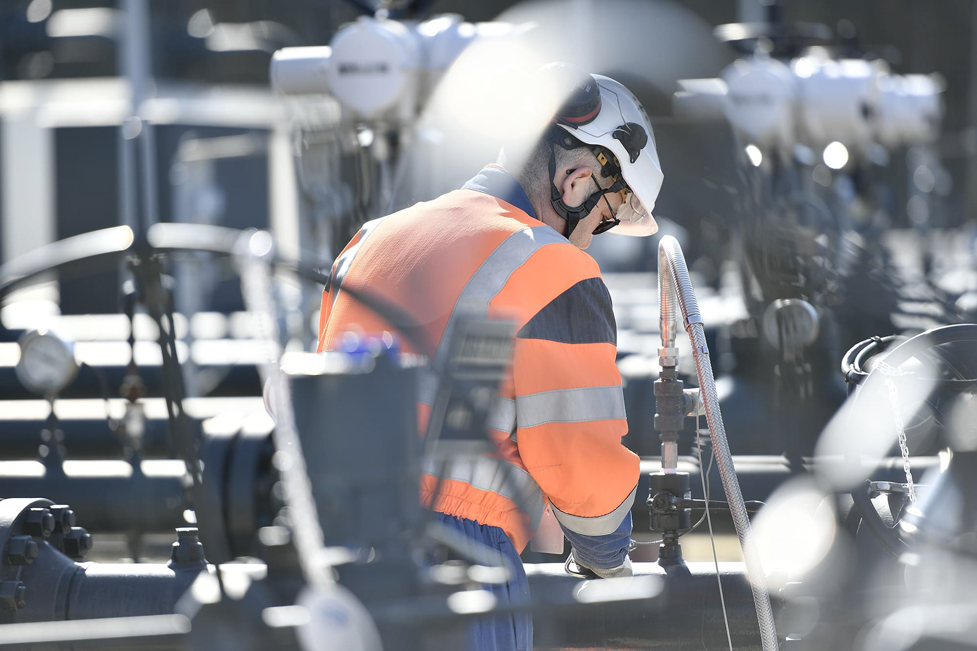 Reportage photo - Site de stockage gaz de CÉRÉ LA RONDE. France.