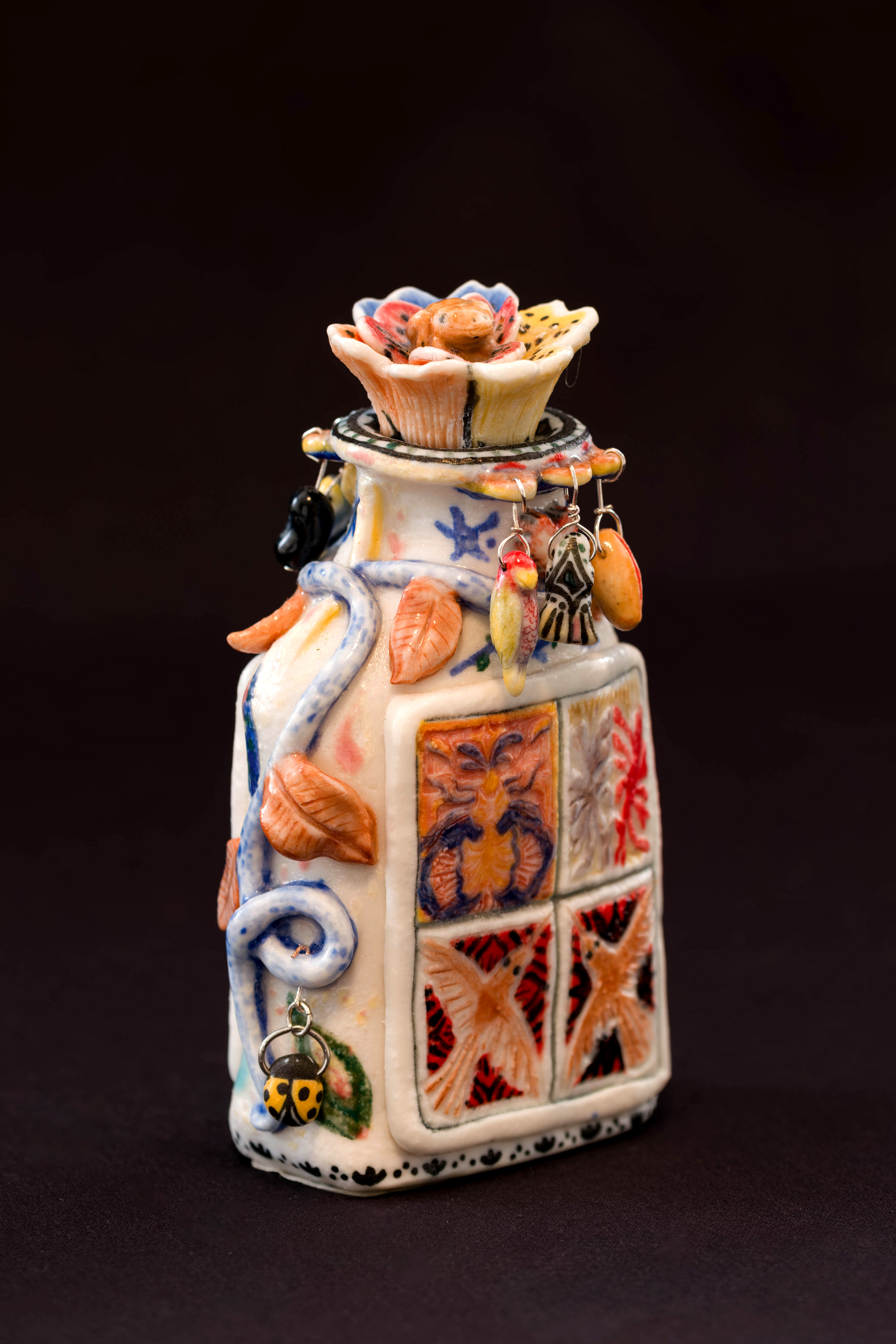 2024, Botella Terrenal, 4" x 2.25" x 1.25", porcelain and stainless steel