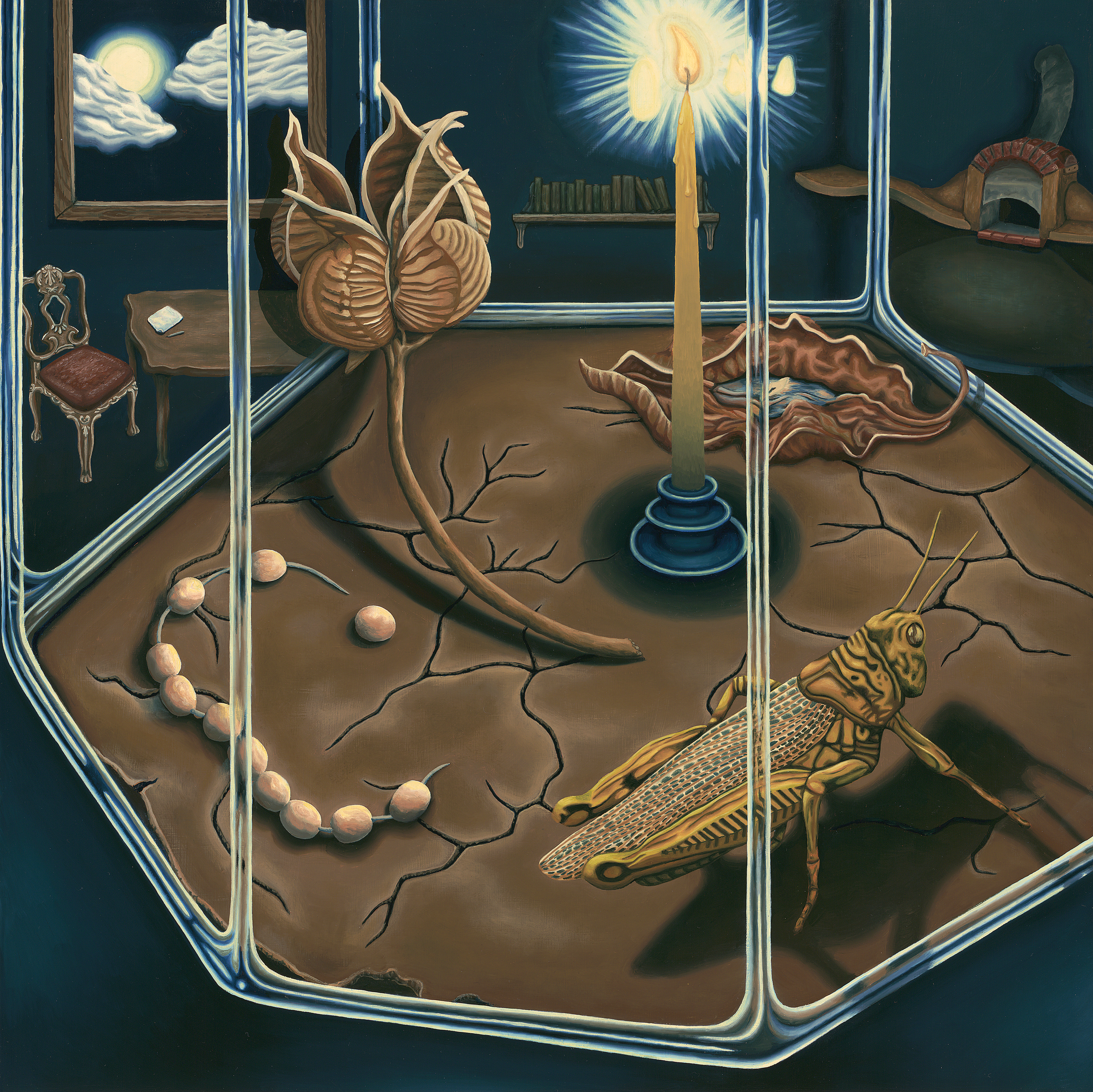 2025, The Undertaking, 15" x 15", oil painting on wood panel