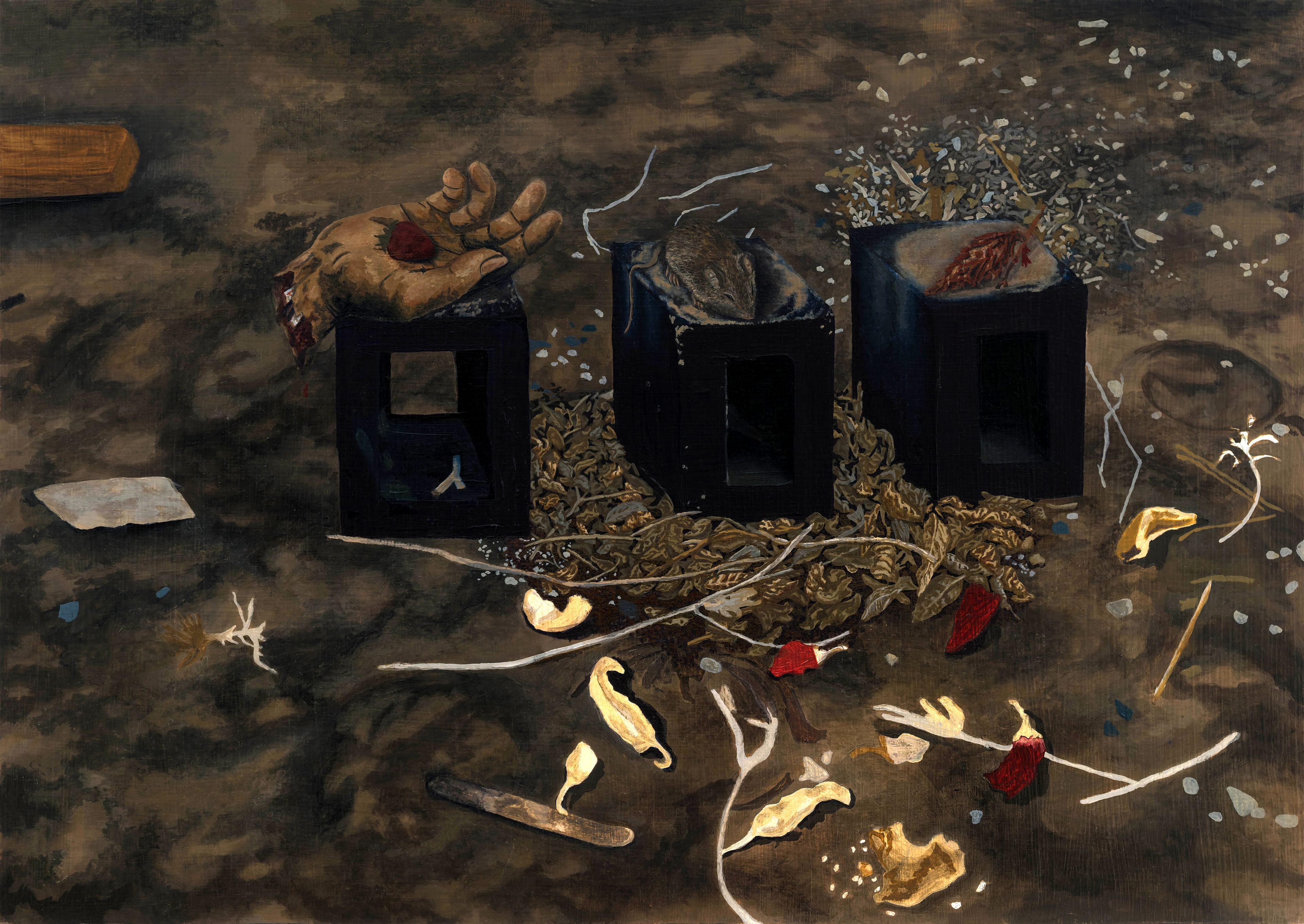 2021, The Fruit of your Labor, 16" x 20", Oil on wood panel