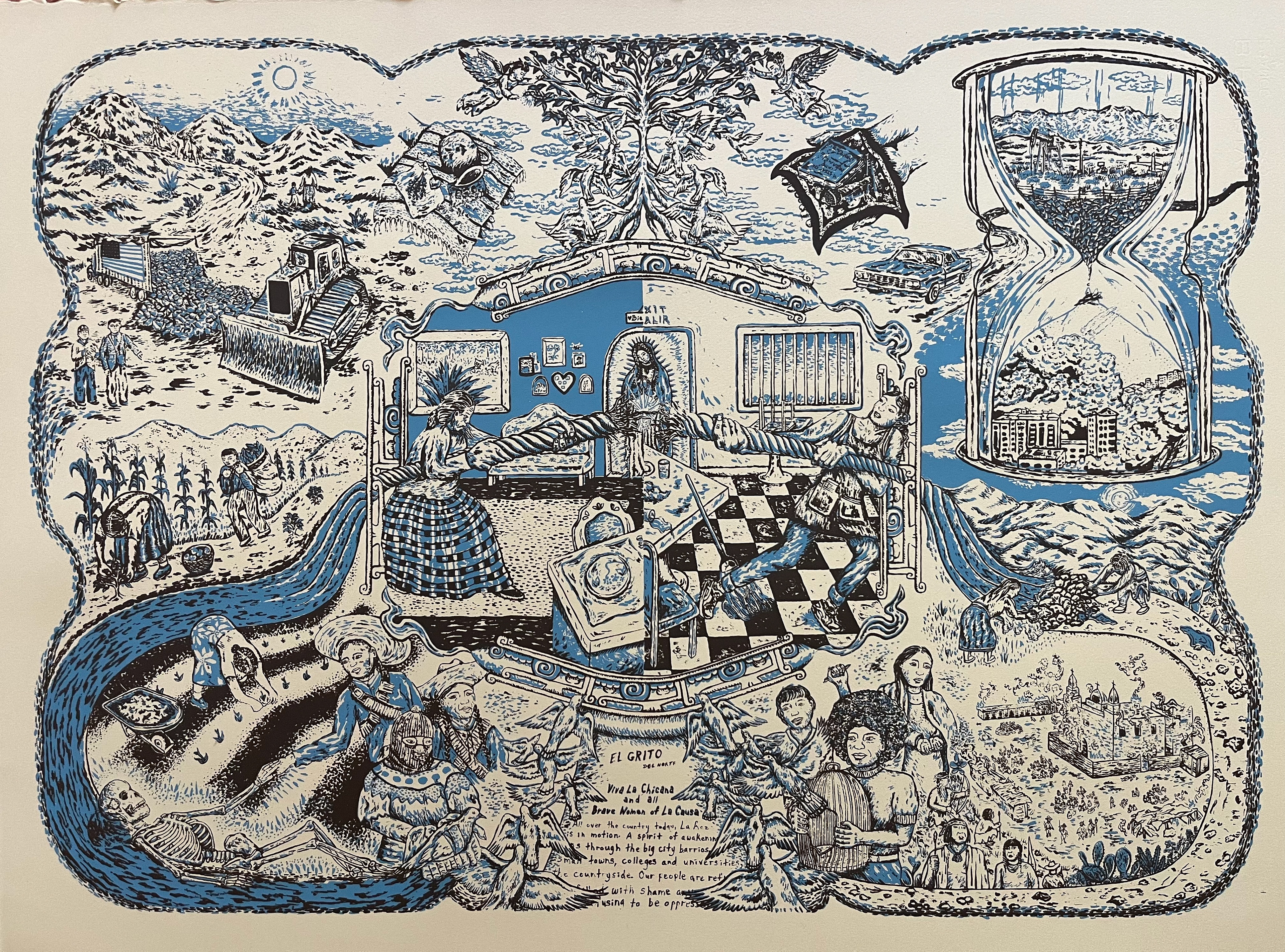 2026, I Won't Stop Fighting for You, 30" x 22", two-layer screen print