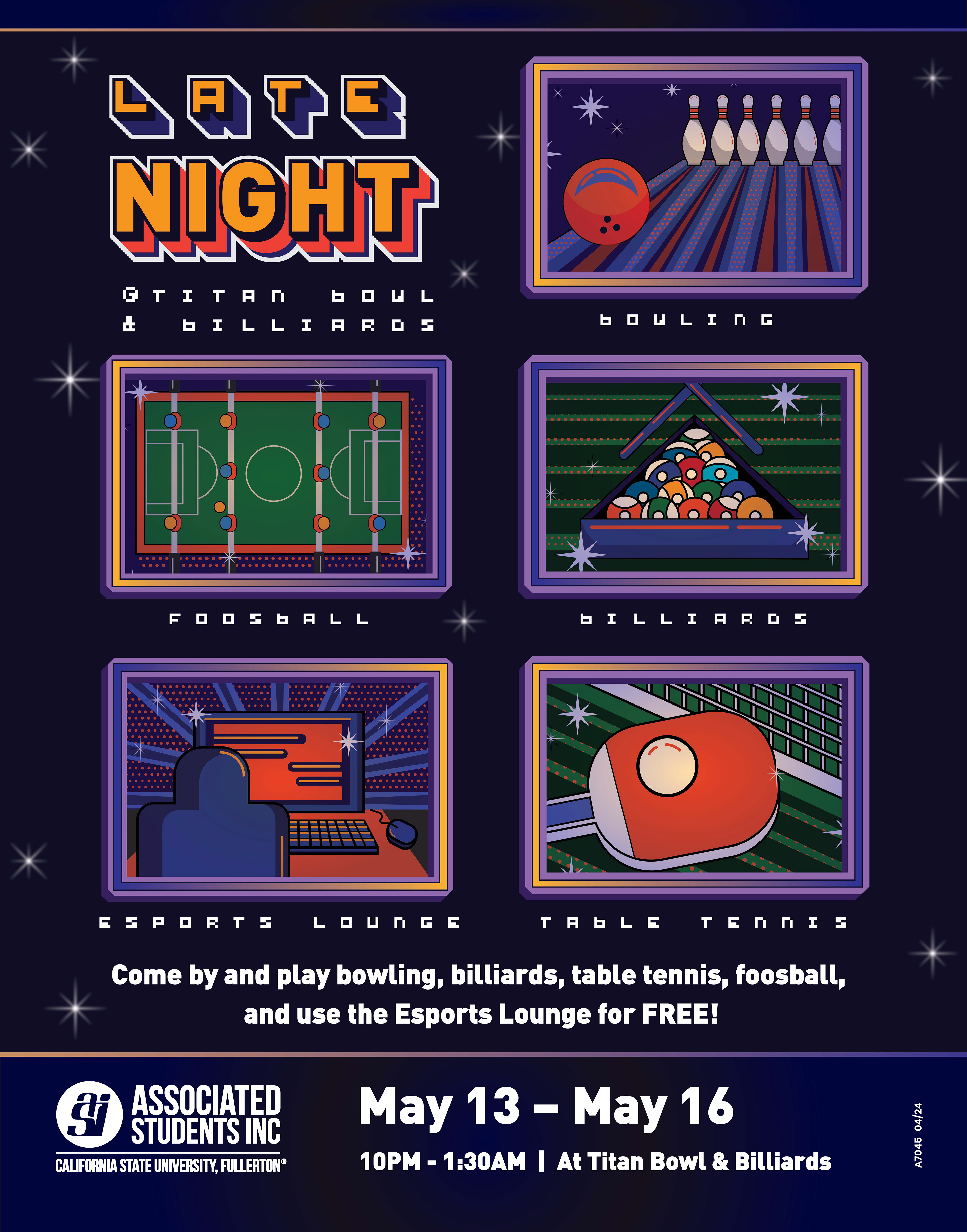 Late Night at Titan Bowl & Billiards, Hero Artwork