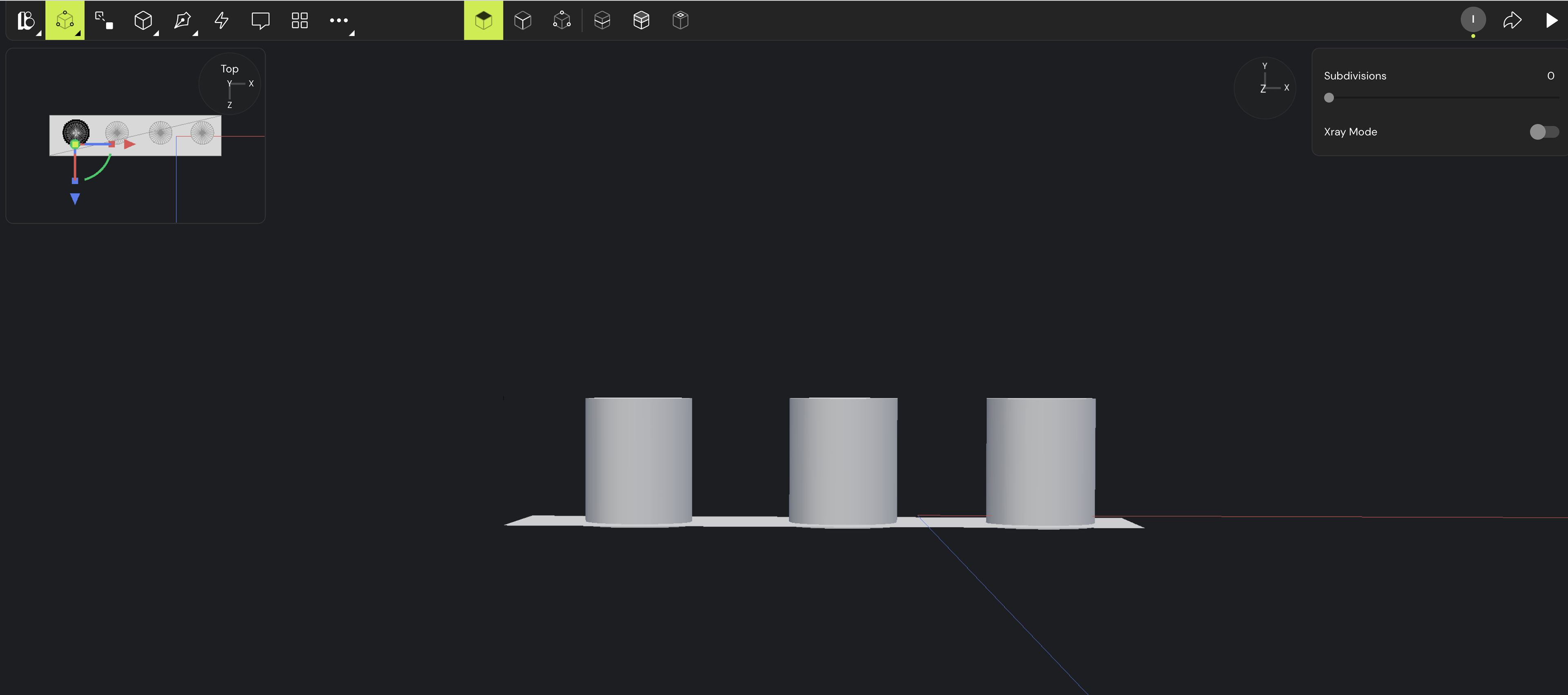 Concept of Cylinders as a Button Panel inspired me to learn Bezel.it Prototype Tools