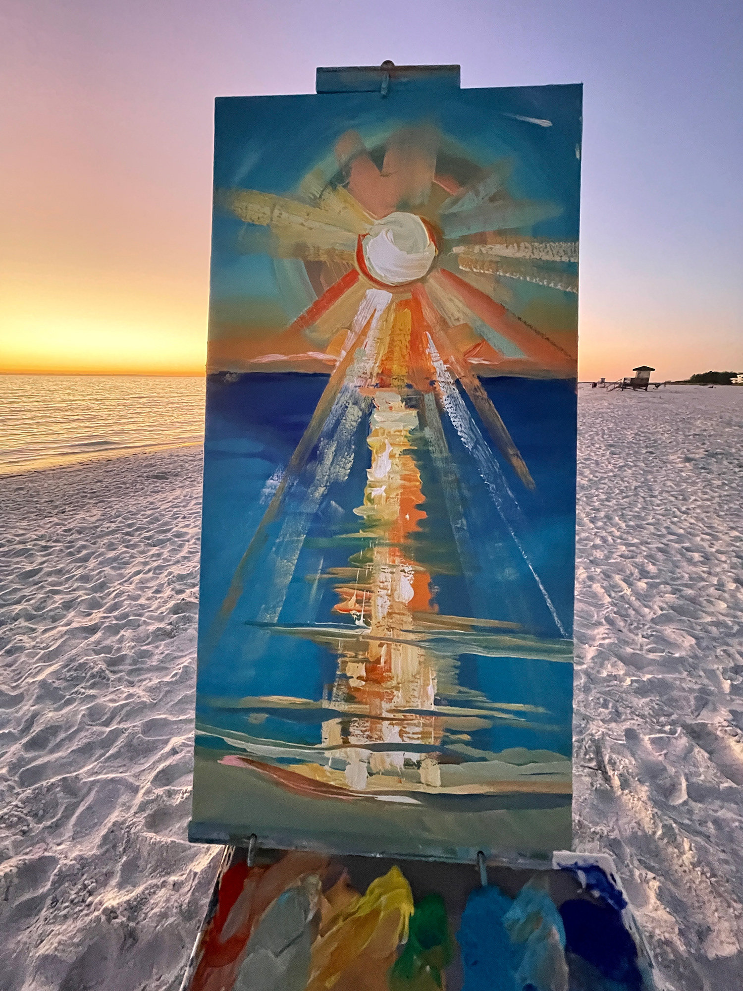 Acrylic Painting Lido Key Beach