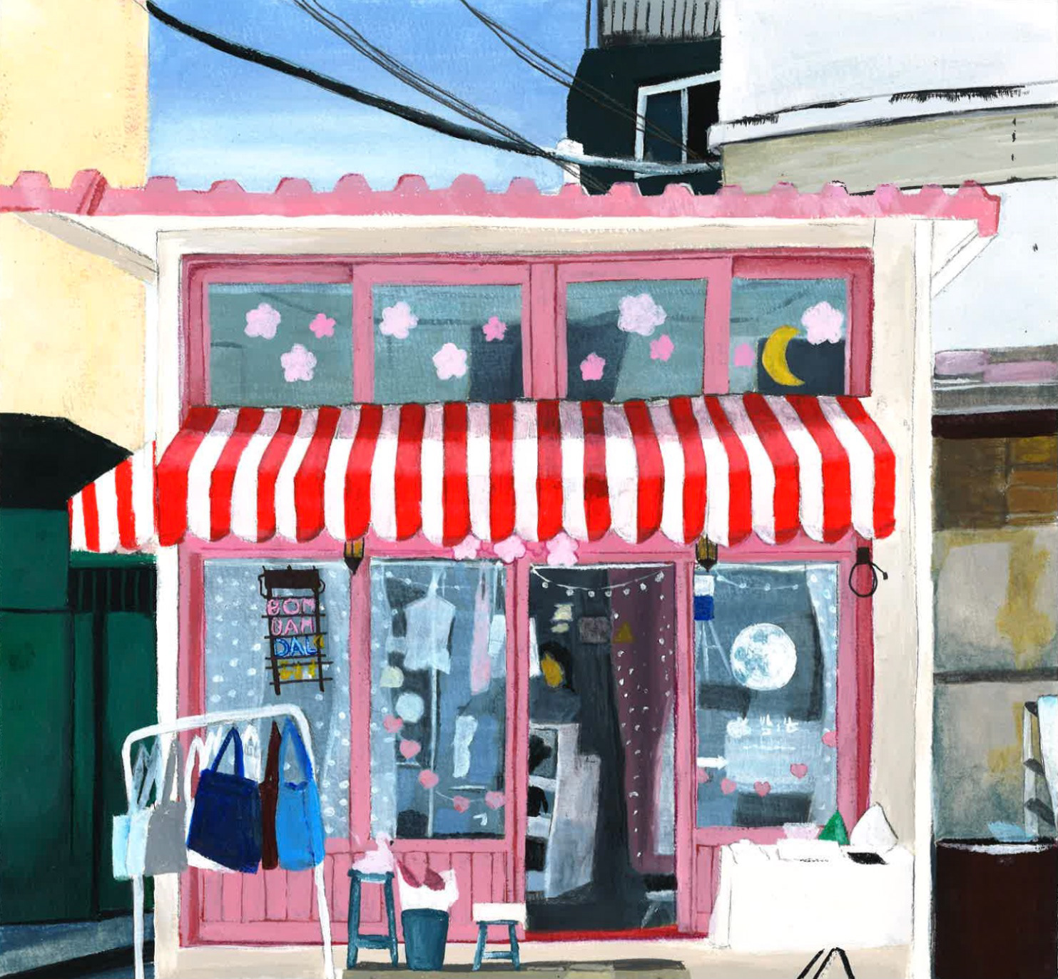 shop - acrylic painting