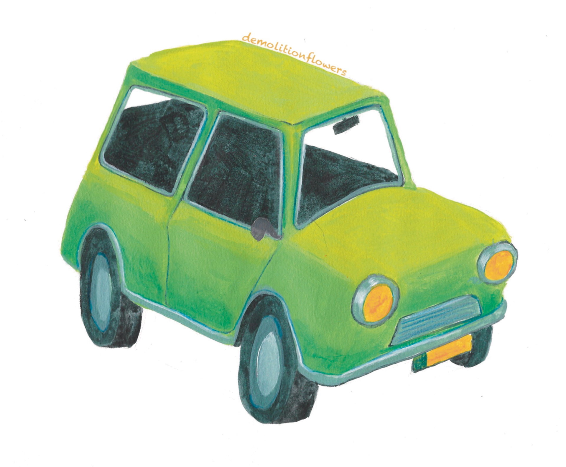 gateway car - acrylics