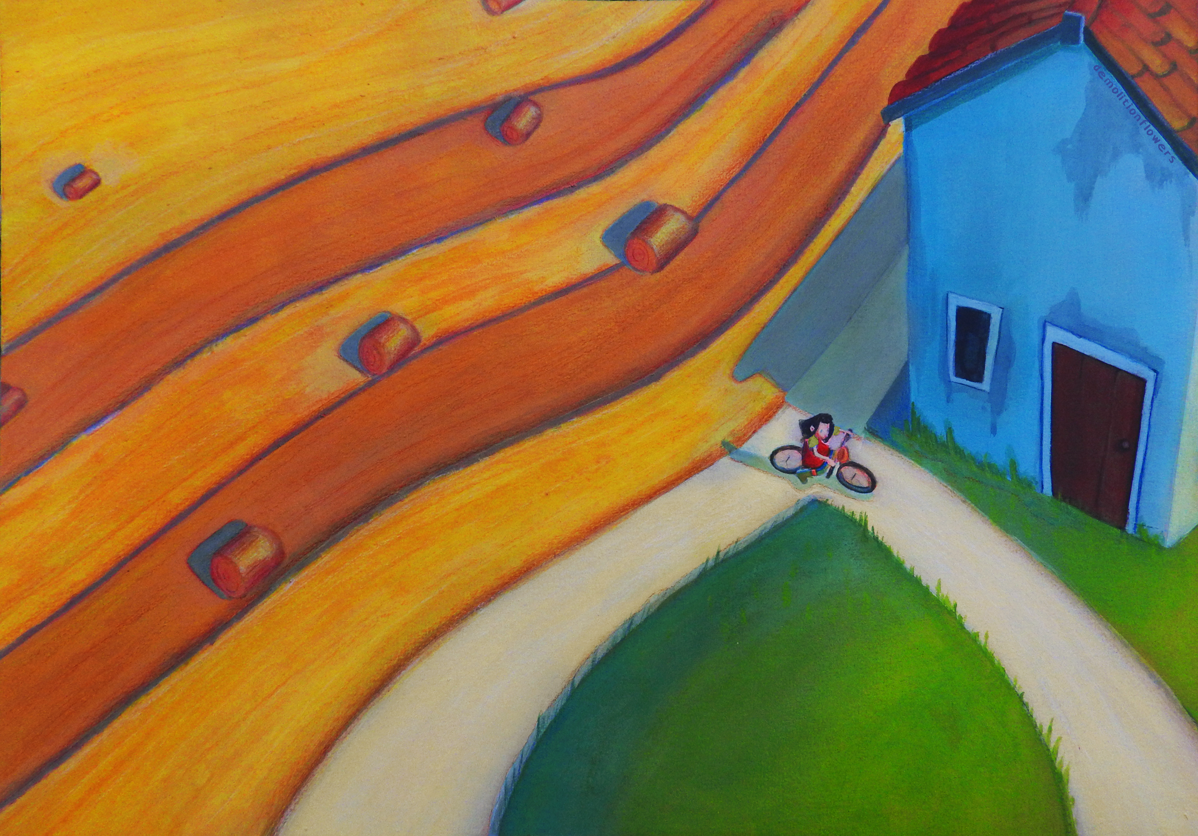 small in a big world - acrylics