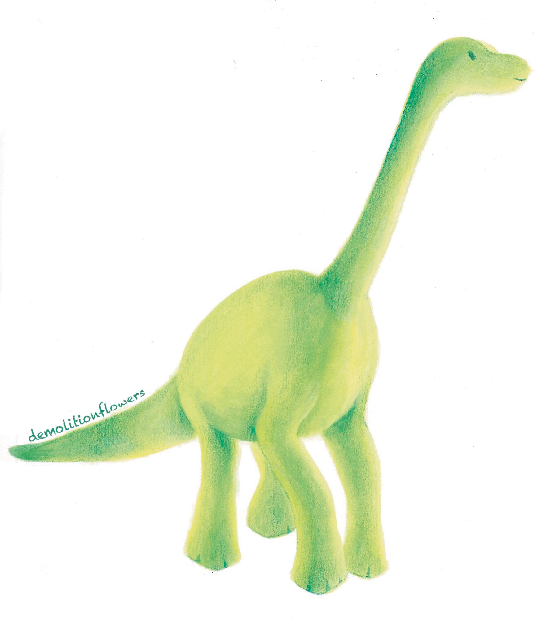 brachiosaurus - acrylics