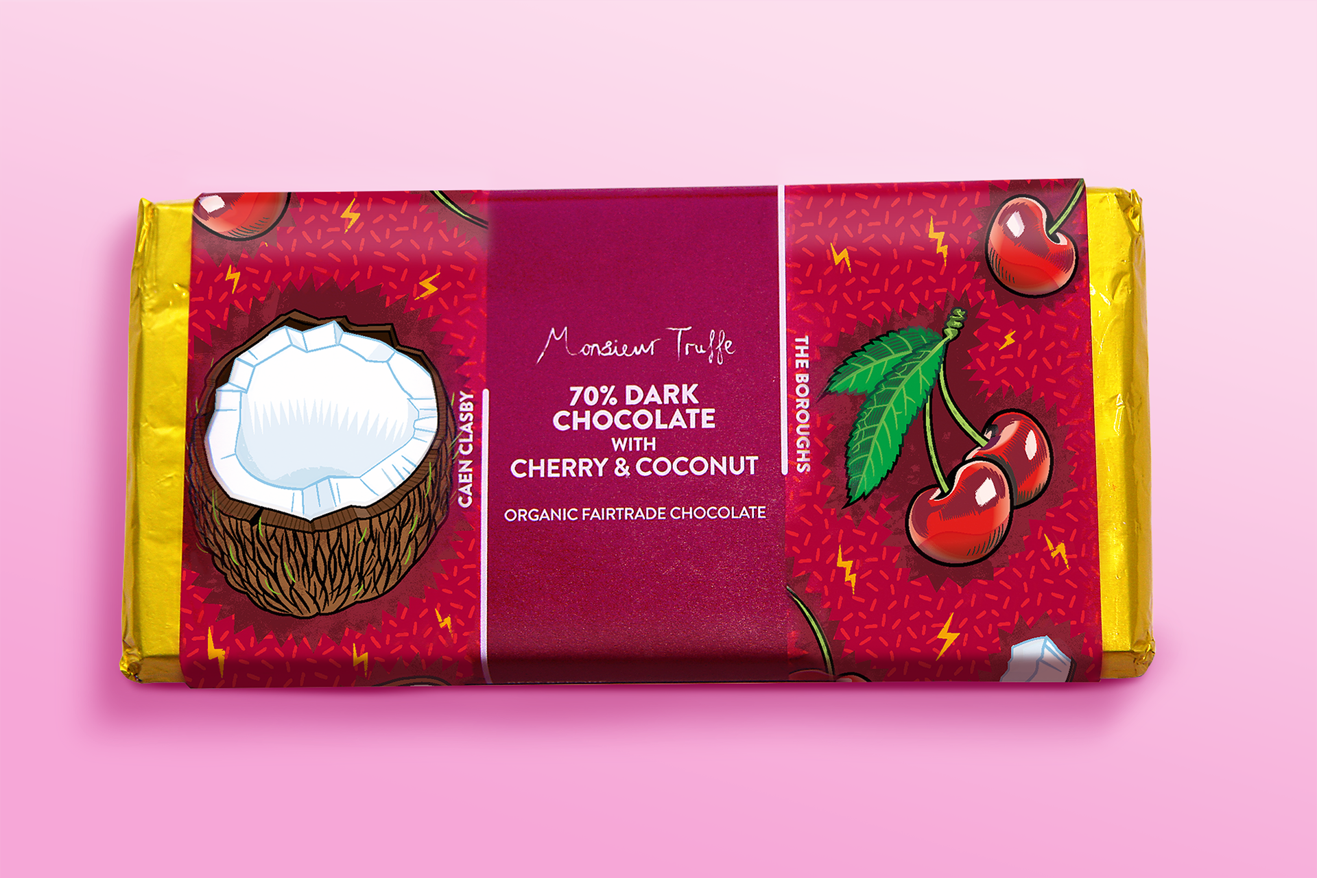 Monsieur Truffle Chocolate bar label design