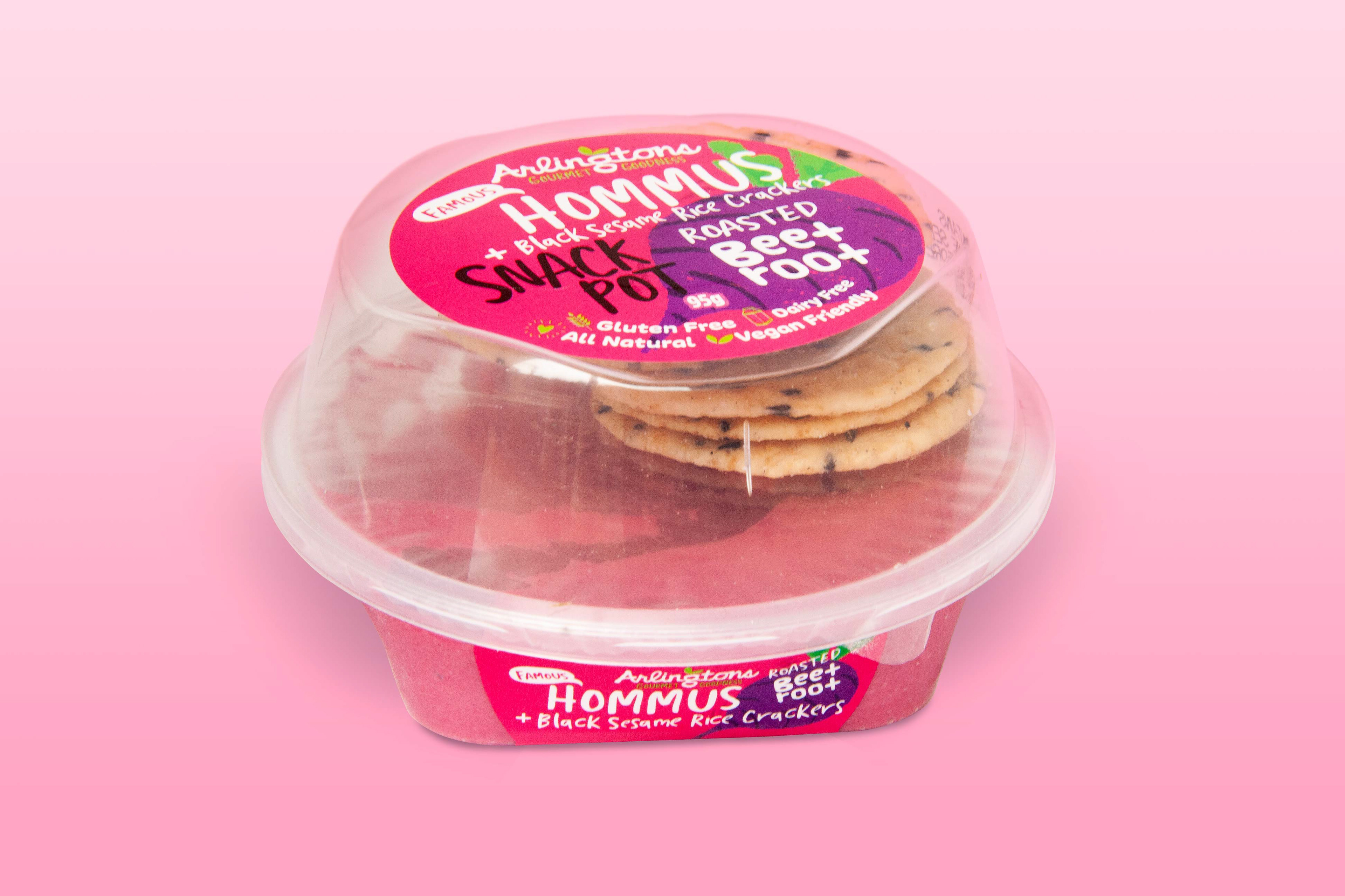 Arlingtons Roasted beetroot hummus Snack pot