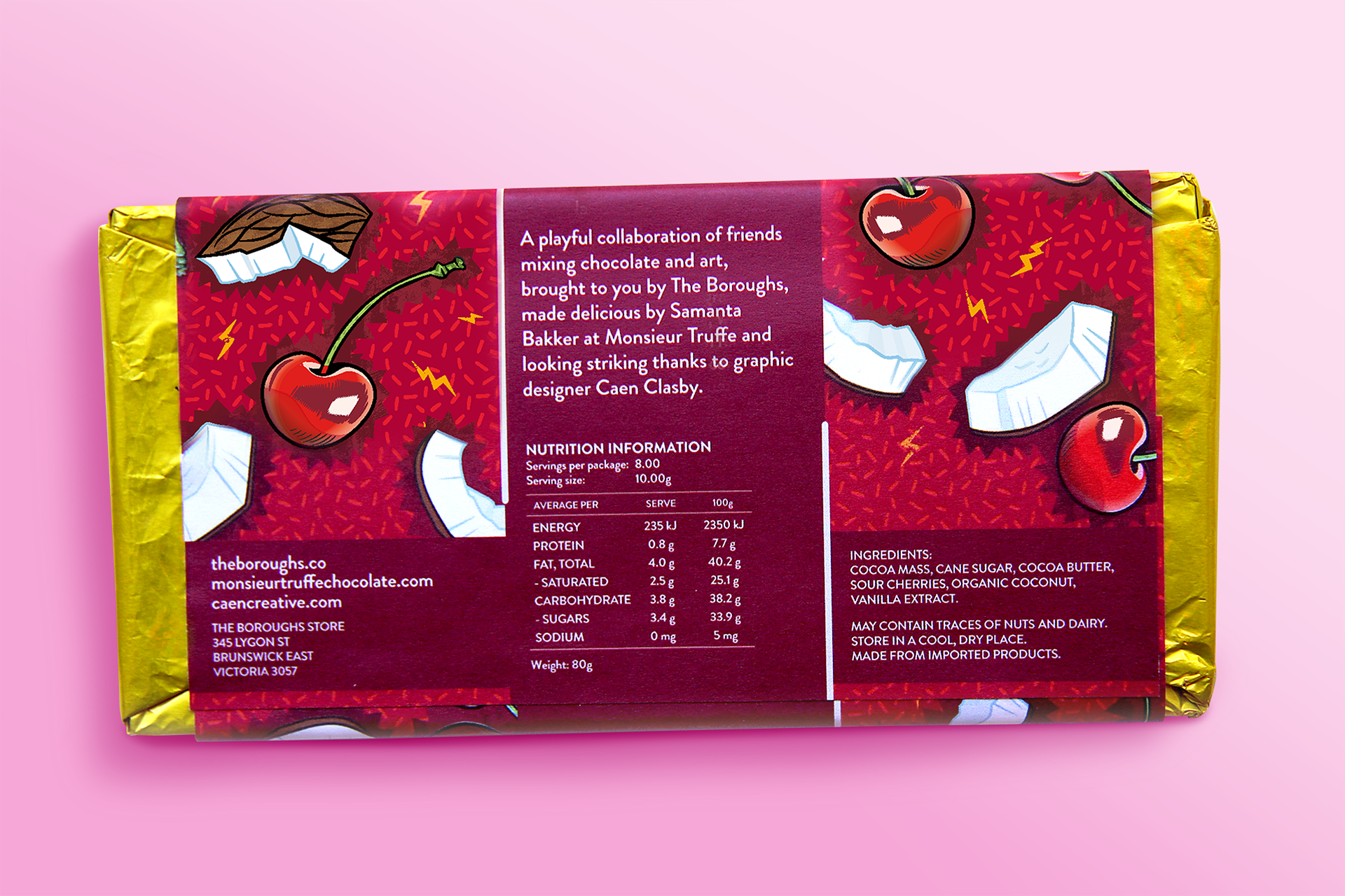 Chocolate bar packaging design
