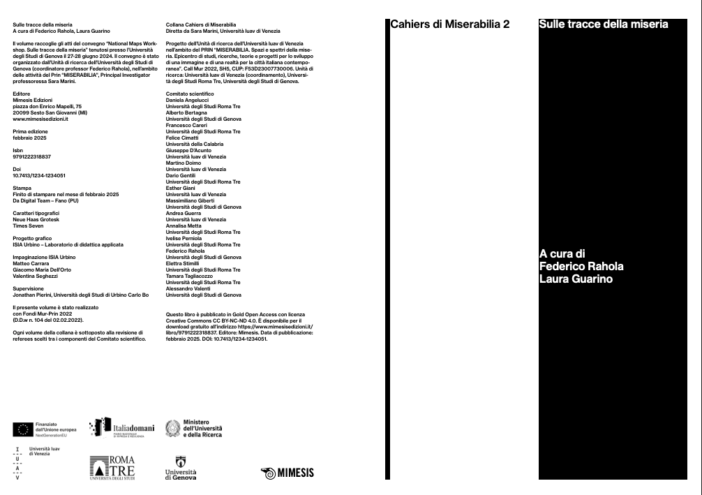 text in Cahiers di Miserabilia 2 | Sulle tracce della miseria | Federico Rahola, Laura Guarino (a cura di), Sulle tracce della miseria, Mimesis, Milano 2025. isbn: 9791222318837, doi: 10.7413/1234-1234051