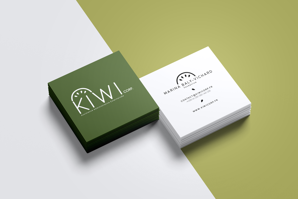 - Carte de visite pour l'entreprise KIWIcorp -
