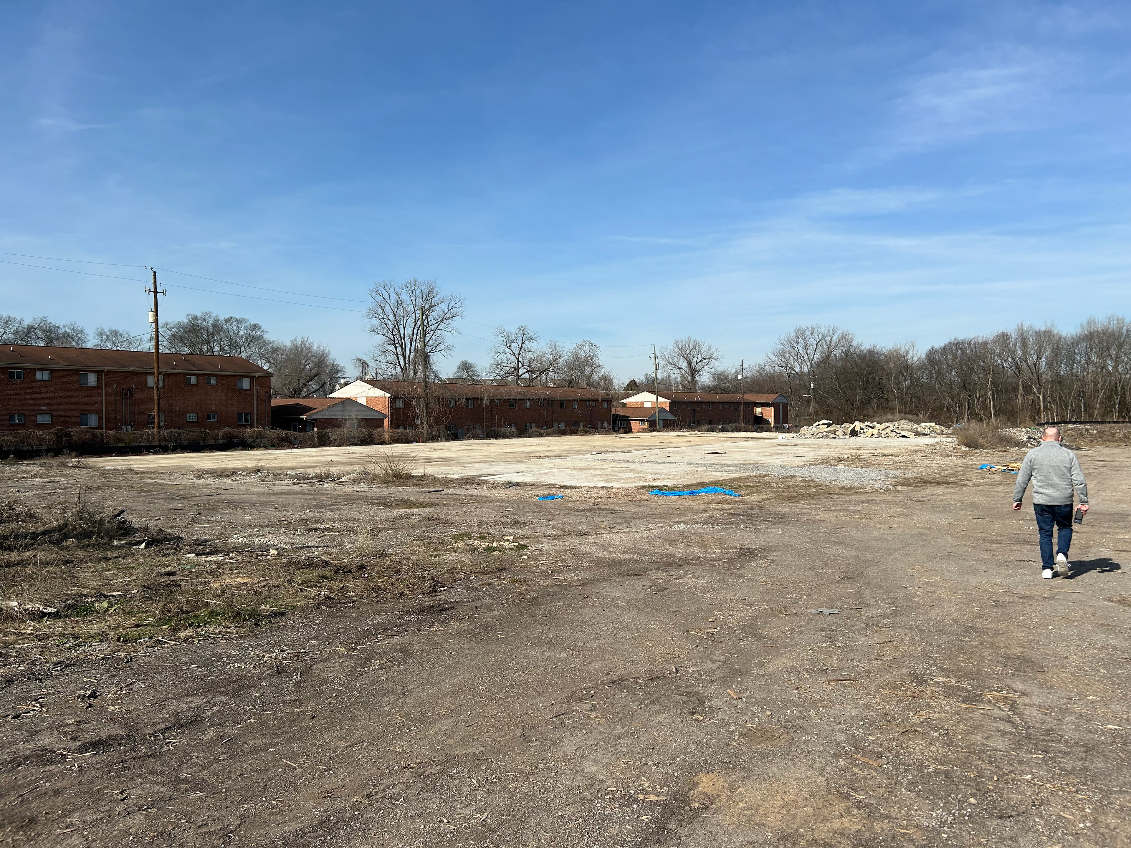 The housing construction site.