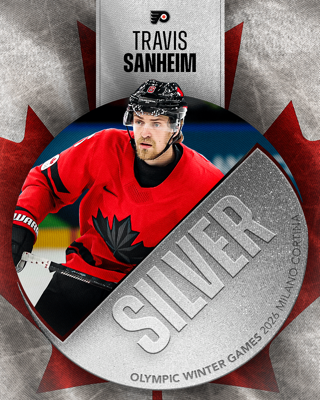 Travis Sanheim Silver Medalist Graphic