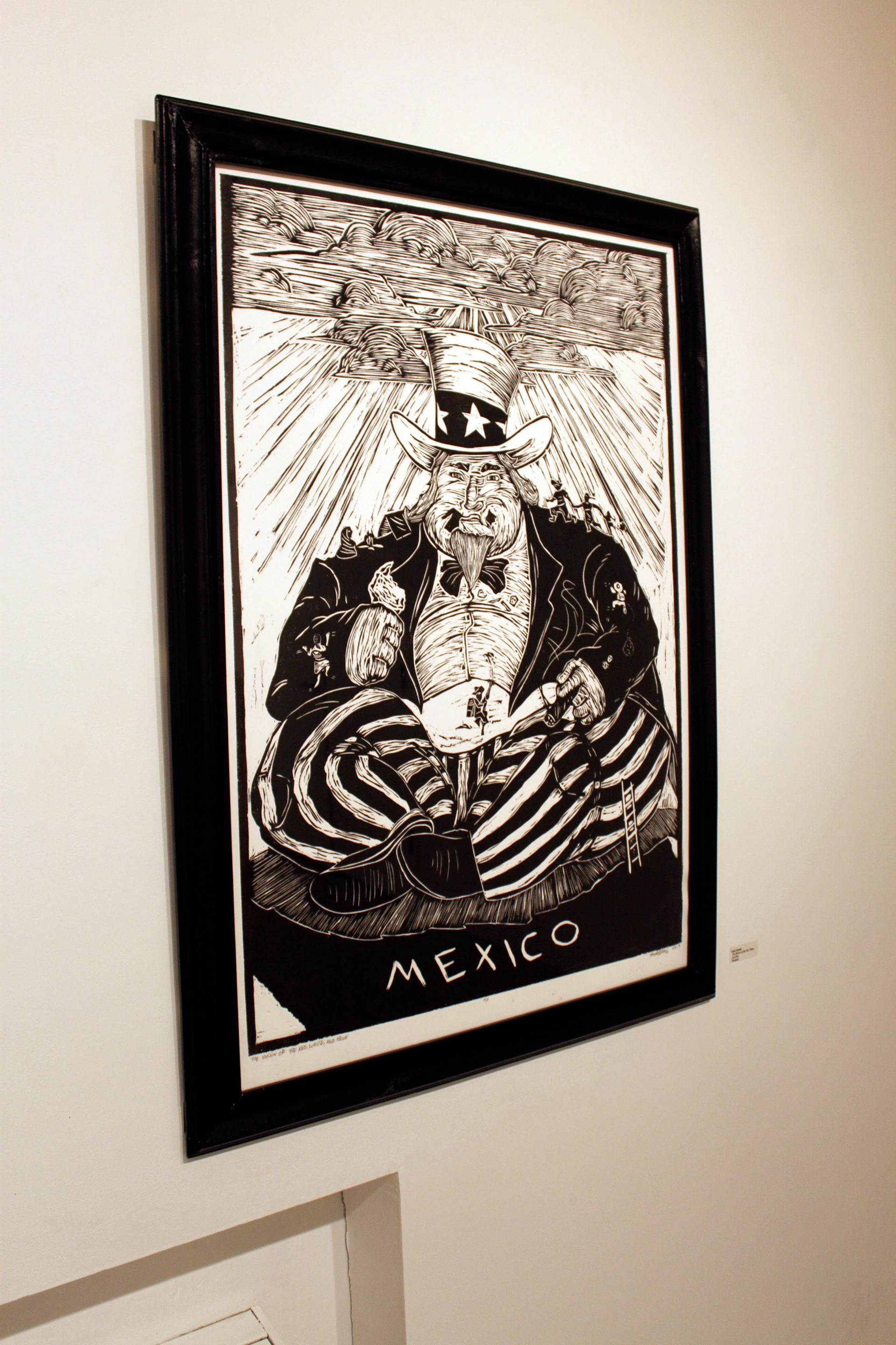 "The Illusion of the Red, White, and Blue" | Woodcut | 2'x4'
