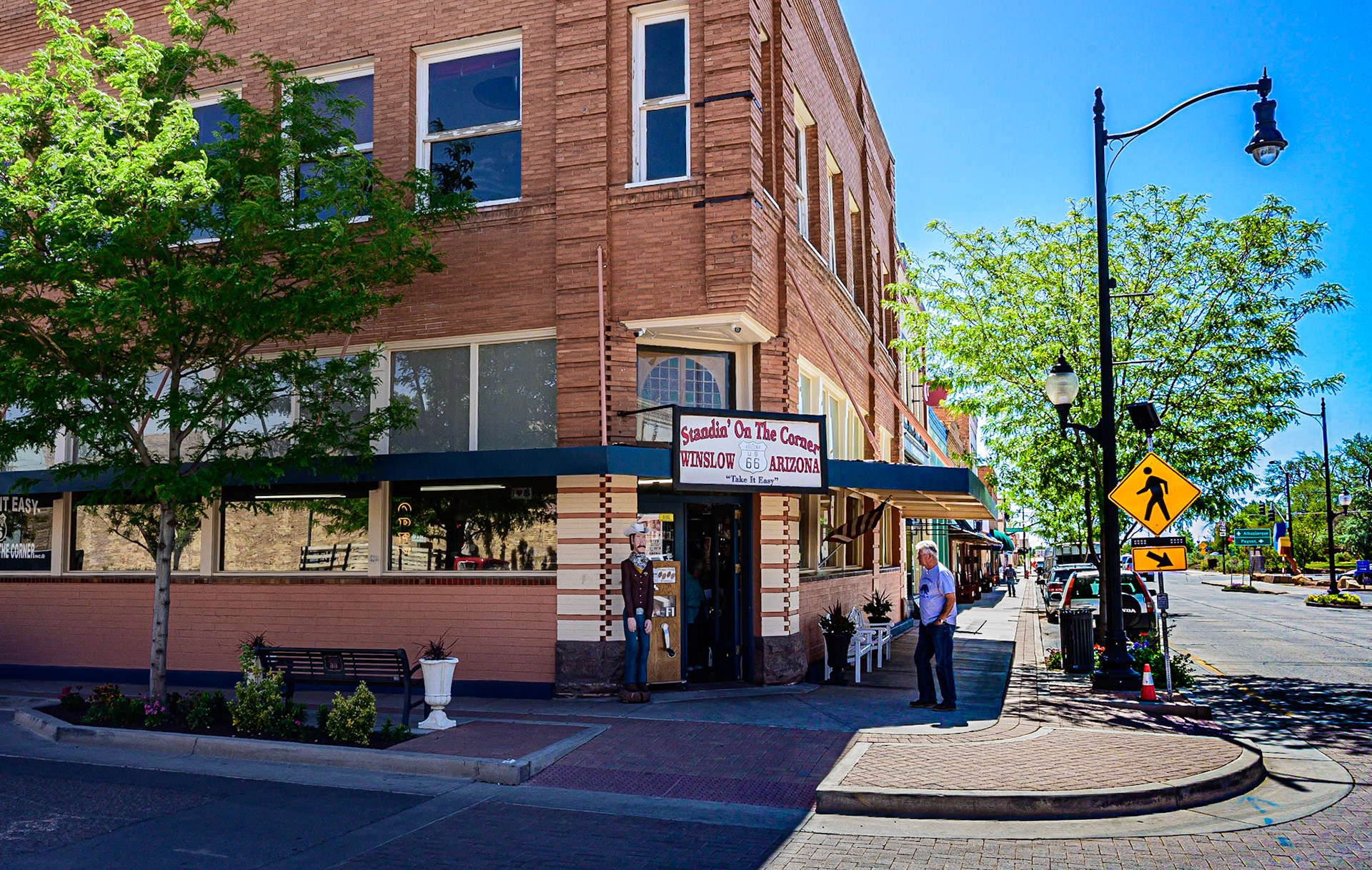 ...standing on the corner...