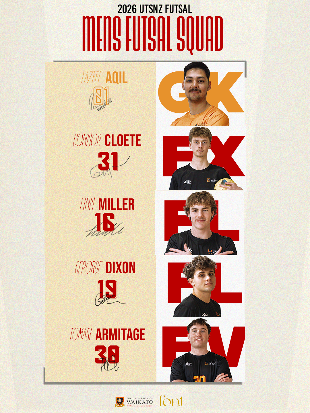 Futsal Team Announcement