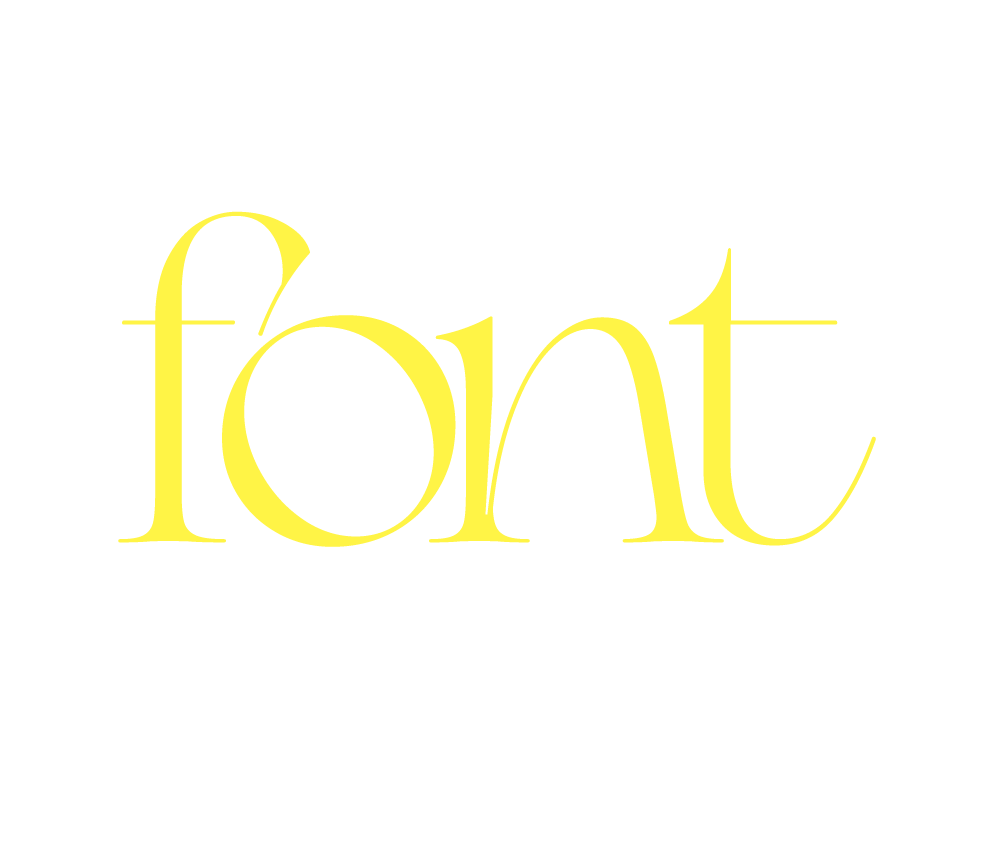 The yellow font