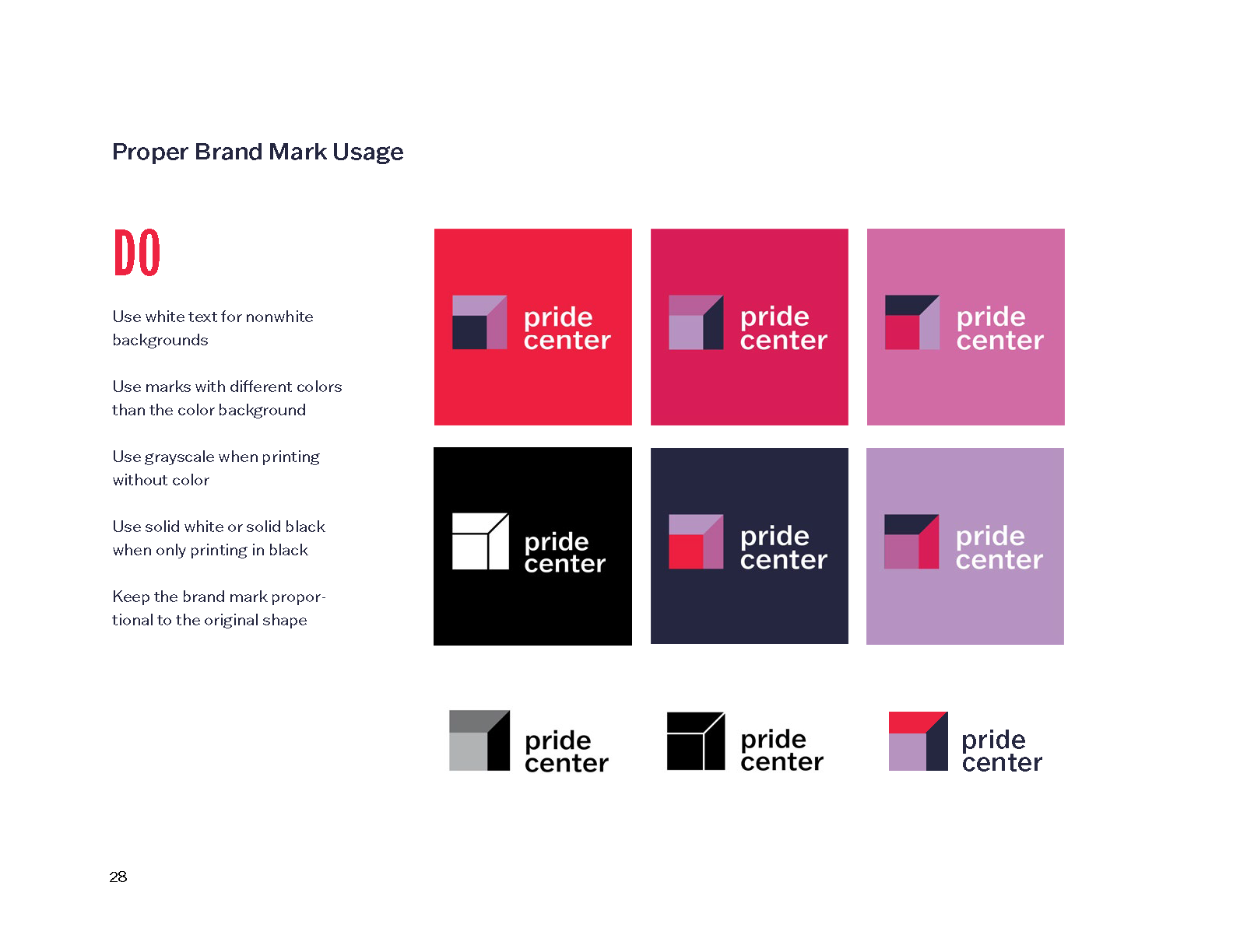 Pride Center Brand Mark Usage