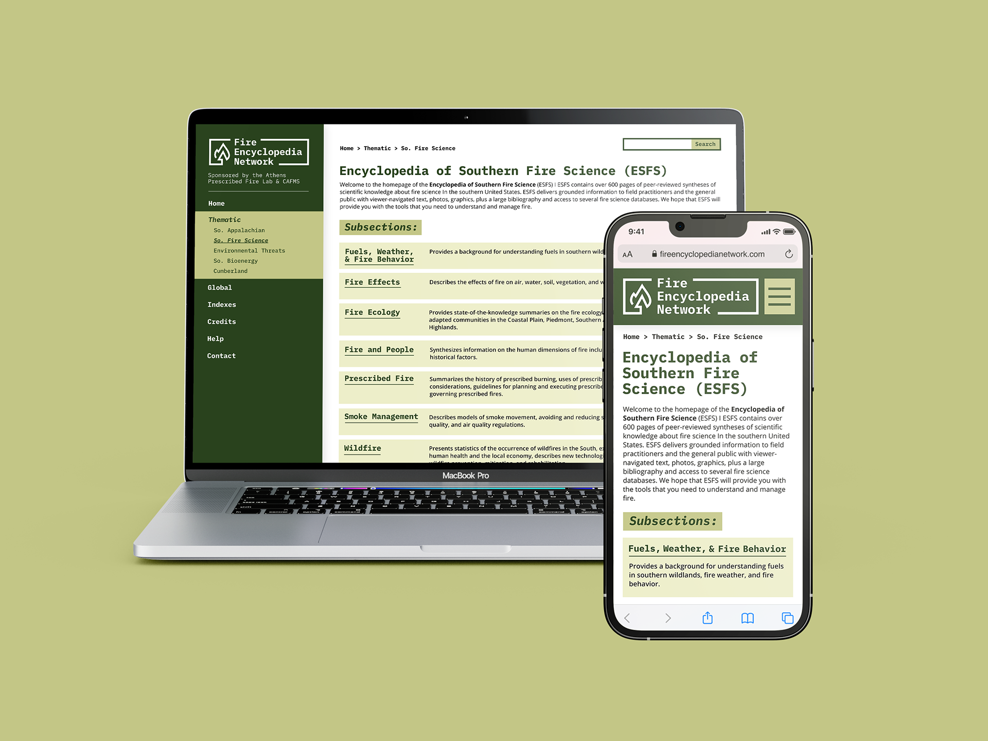 After 10 years of inactivity, the Athens Prescribed Fire Lab wished to relaunch the website to be a free resource for university students, professors, and researchers.