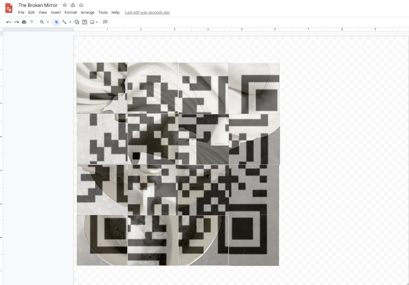 Digital version of QR code puzzle