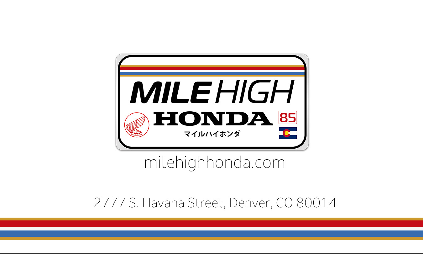 Mile High Honda Business Card - Back
