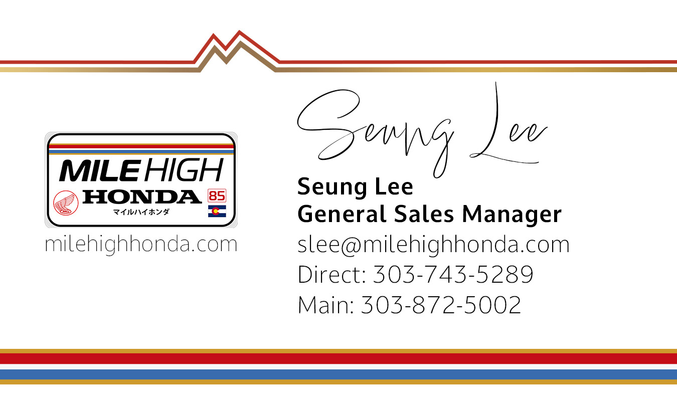 Mile High Honda Business Card - Front