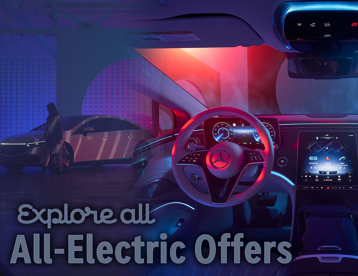 Social Media Post promoting Mercedes electric vehicle offers