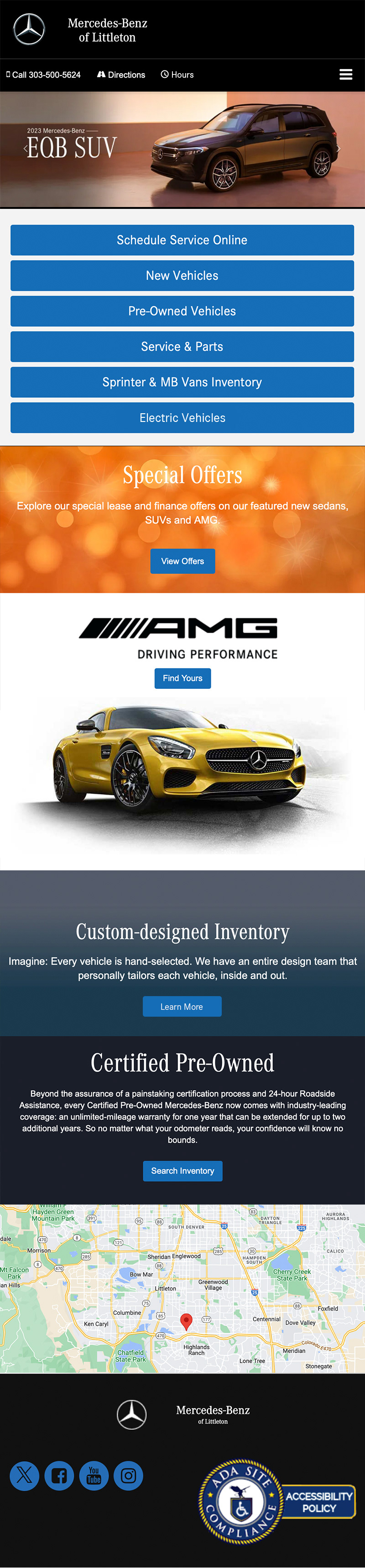 Mercedes Mobile Website homepage re-design