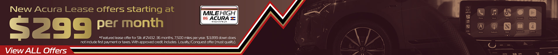 Acura Lease Offer Website Banner