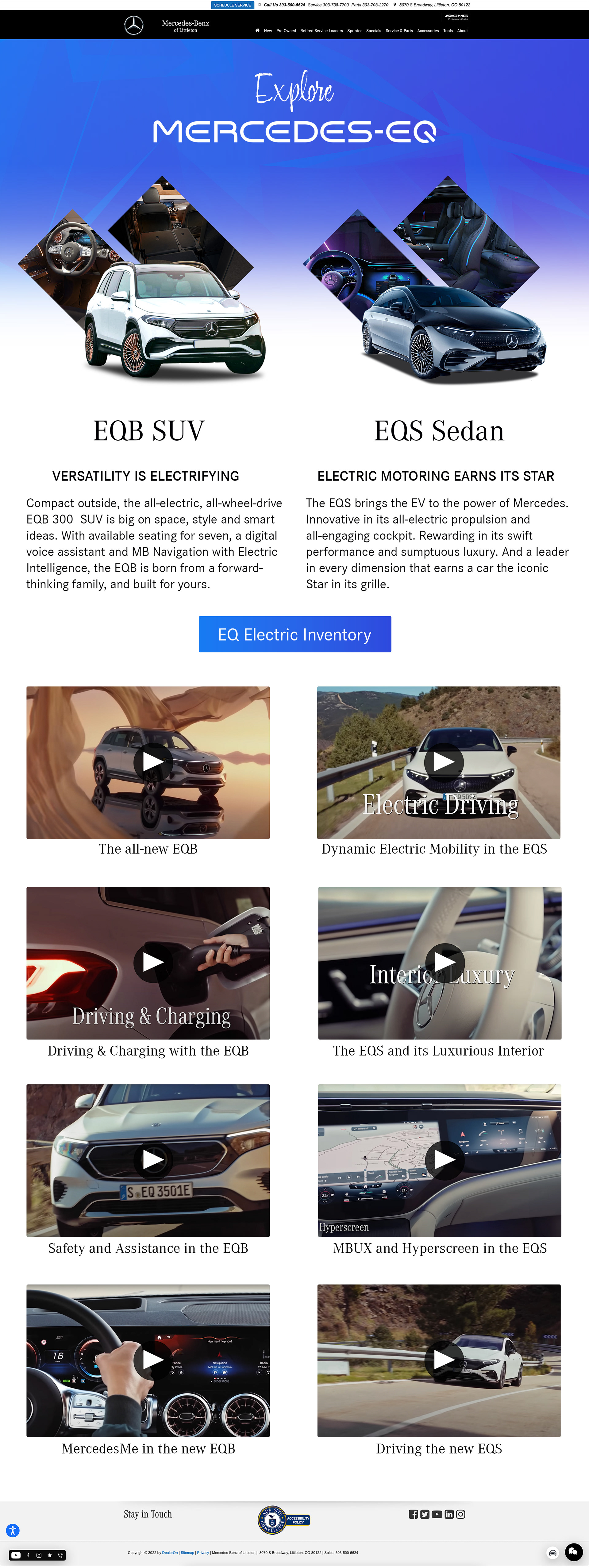 Mercedes-EQ Landing Page