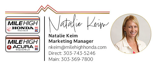 Email Signature Design for Mile High Honda & Acura