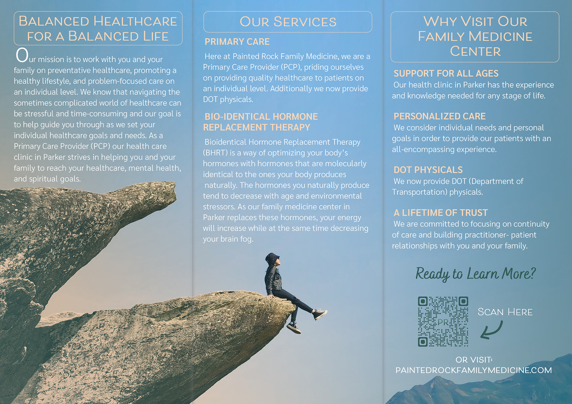 Painted Rock Brochure design (back)