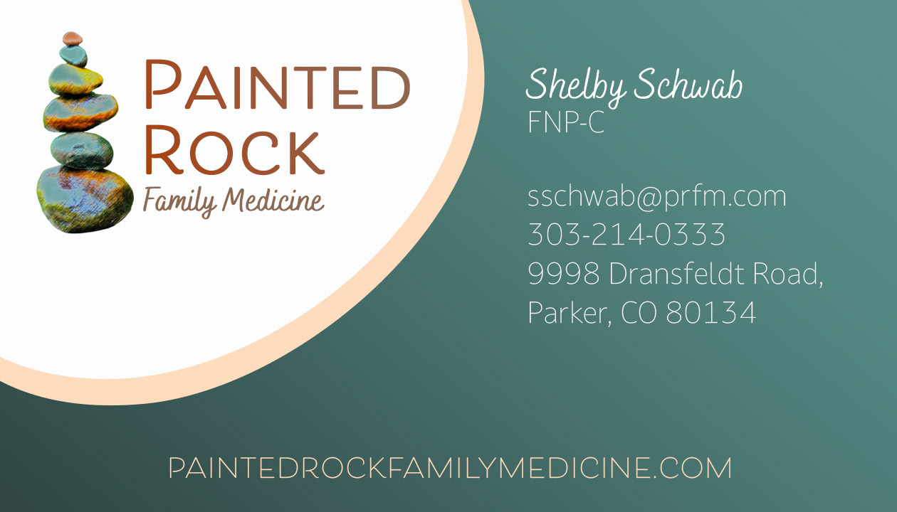 Painted Rock Business Card design (front)