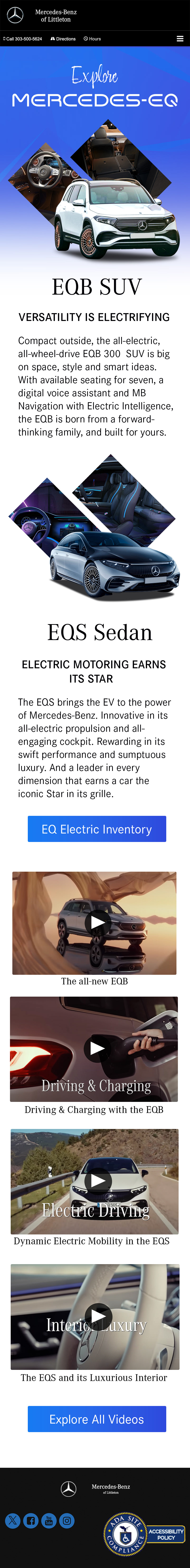 Mercedes-EQ Mobile Landing Page