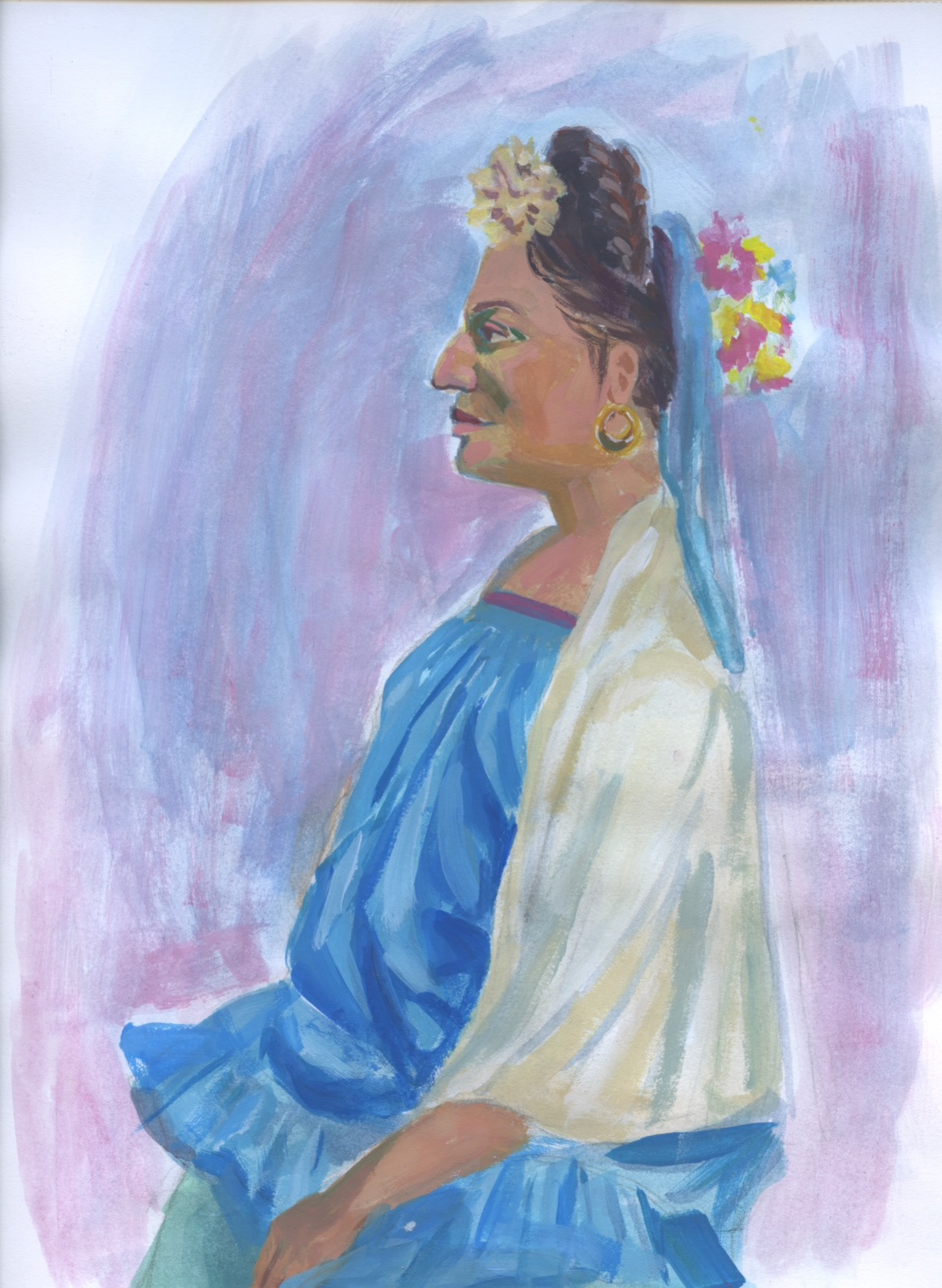 Figure From Life, gouache
