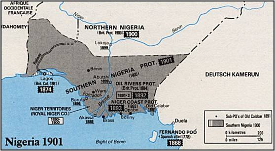 Nigeria Colonial Map