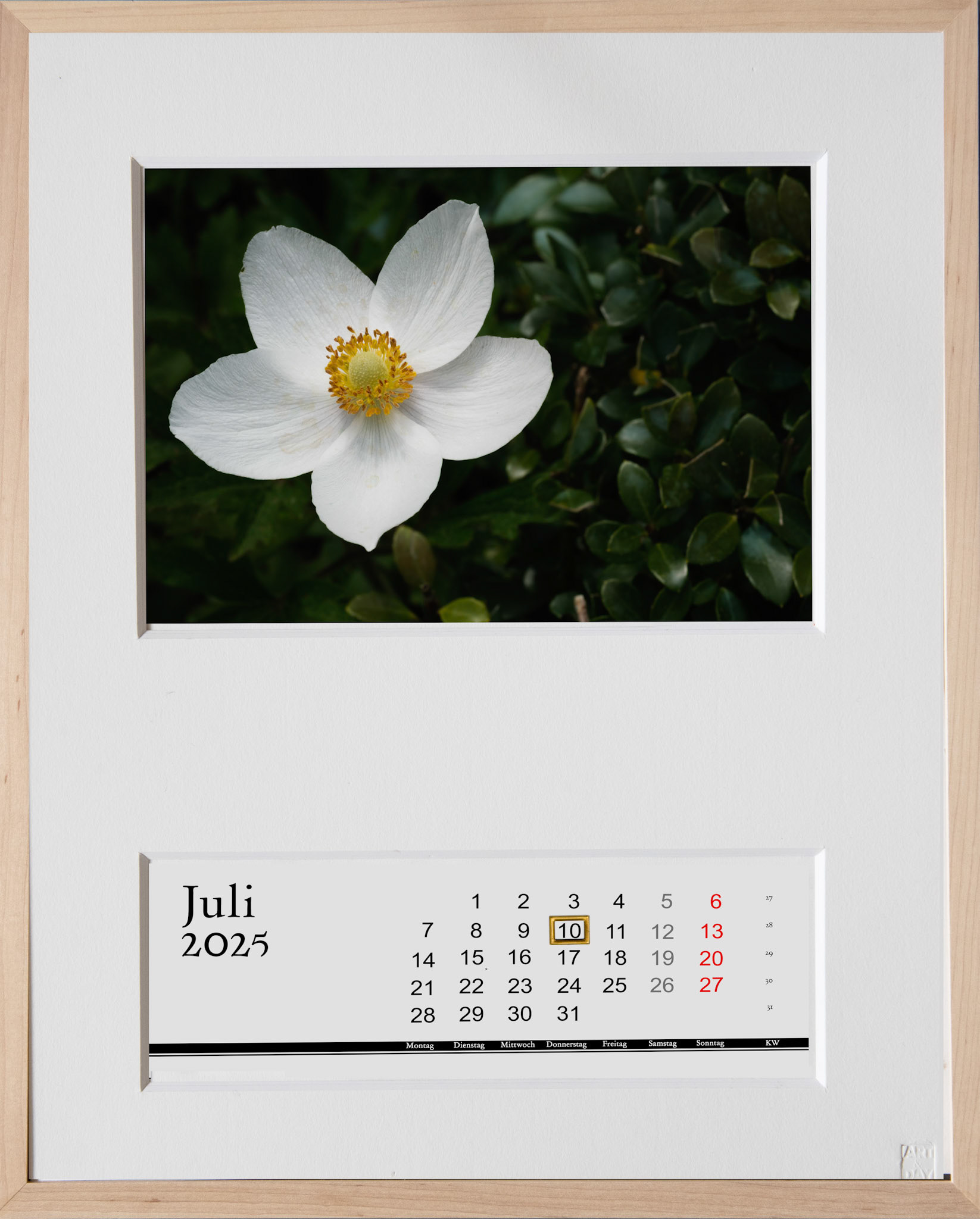 Rahmenals Kalender