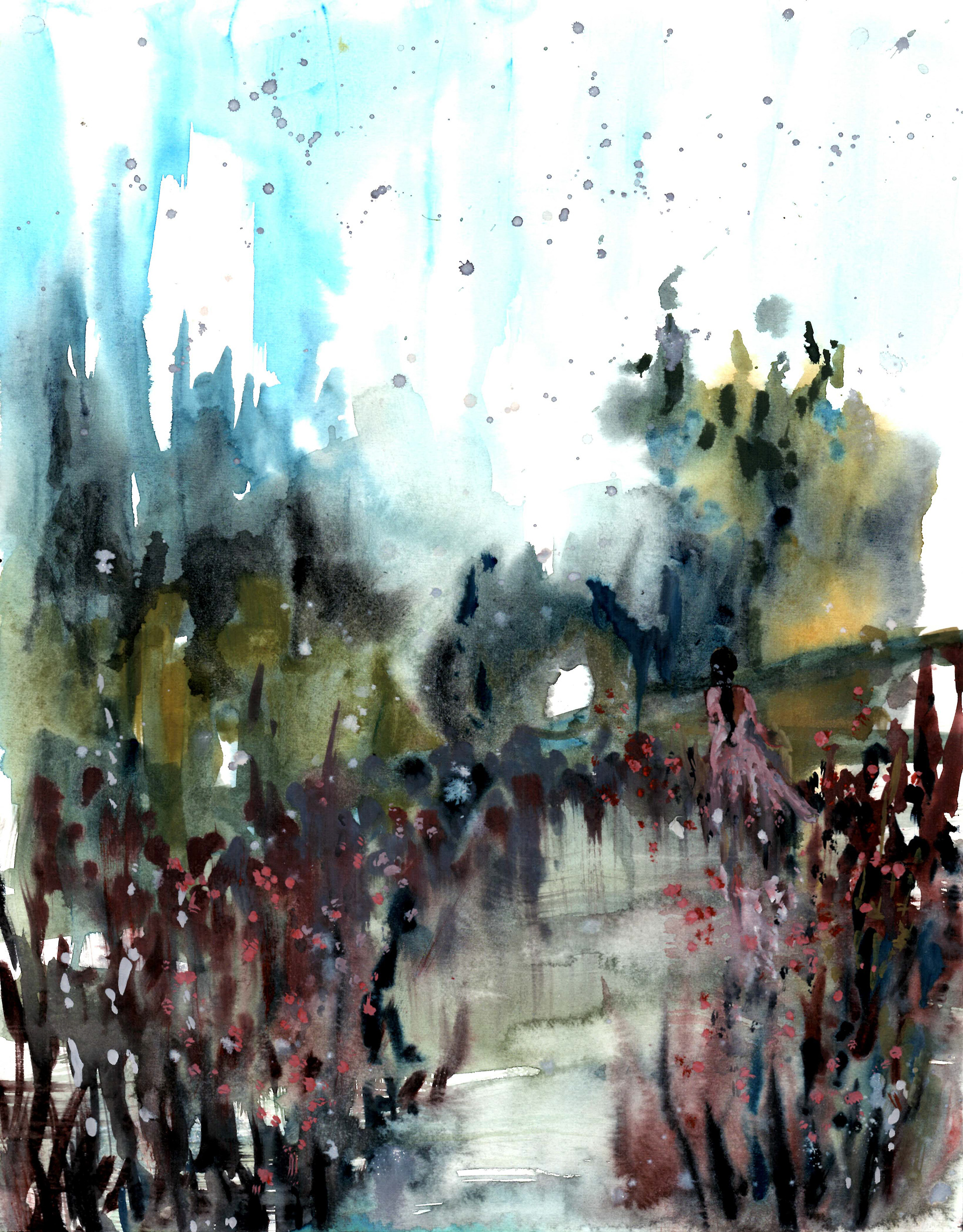 Original watercolor study