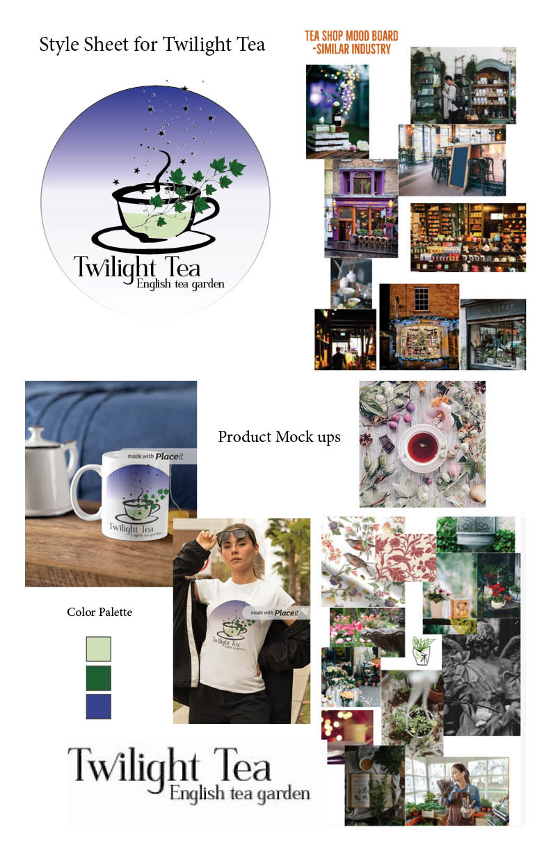 Twilight Tea graphic design project