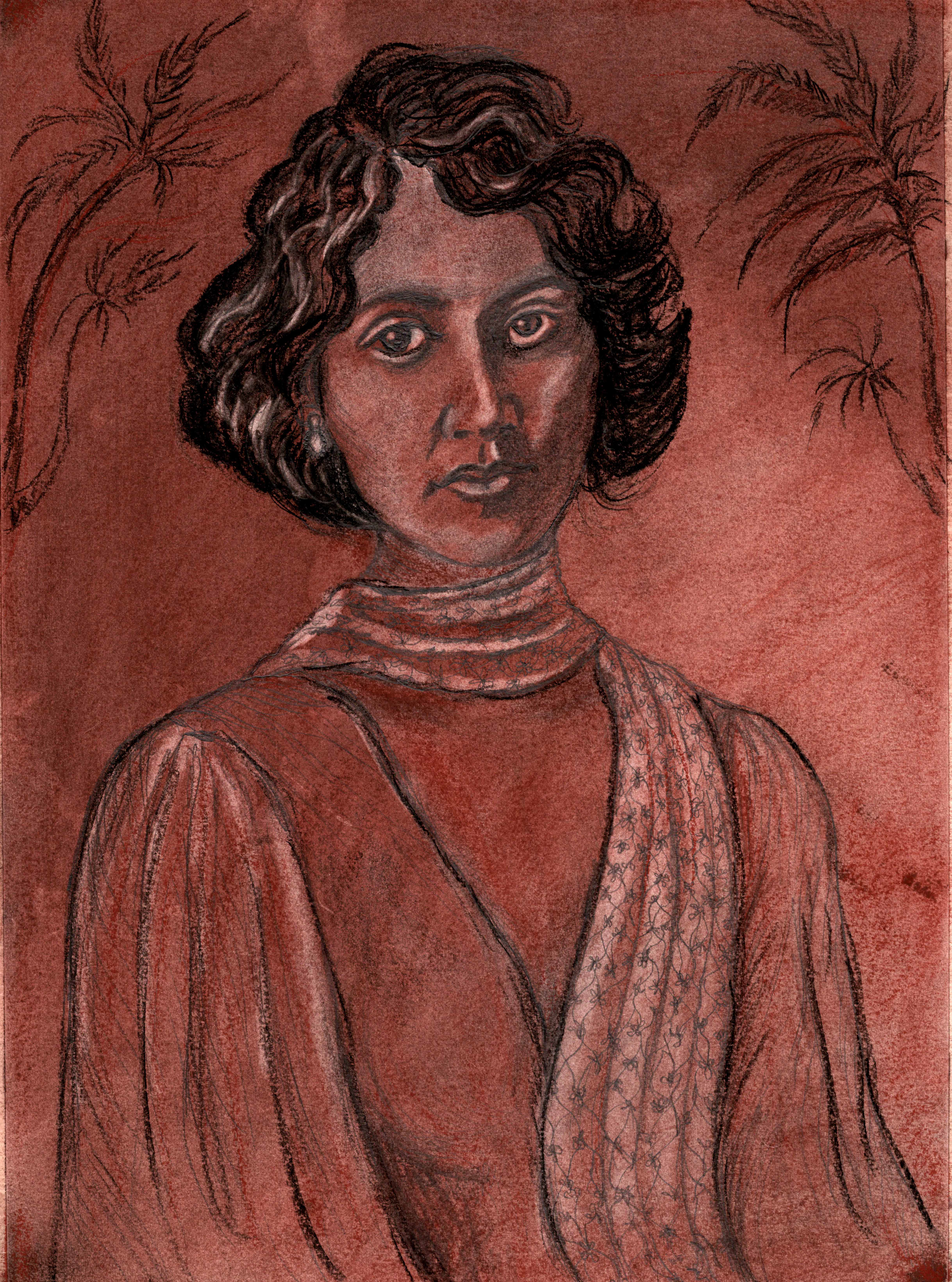 Alice Ball-Conte Crayon Illustration of the Black Scientist Alice Ball