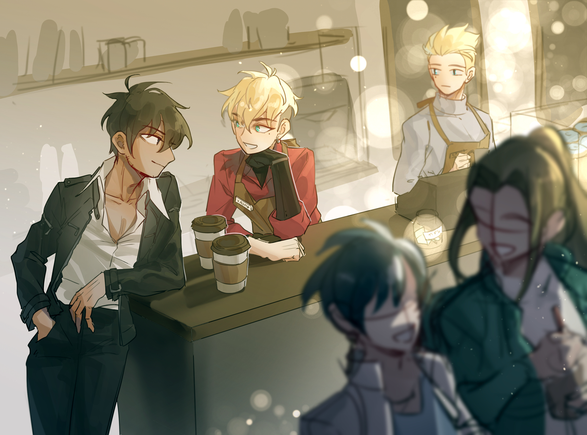 VW week 2023, day 1: coffee shop AU | Trigun/Trigun Stampede